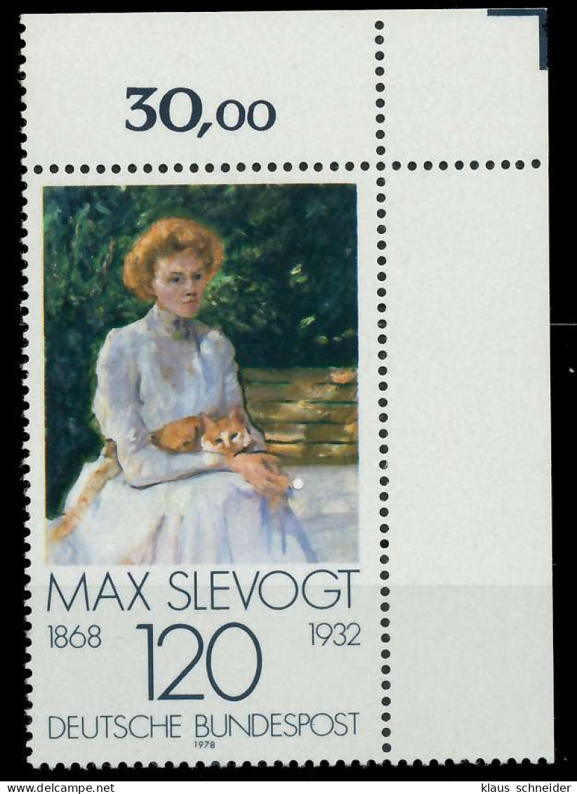 BRD 1978 Nr 988 Postfrisch ECKE-ORE X8055D2 - Unused Stamps