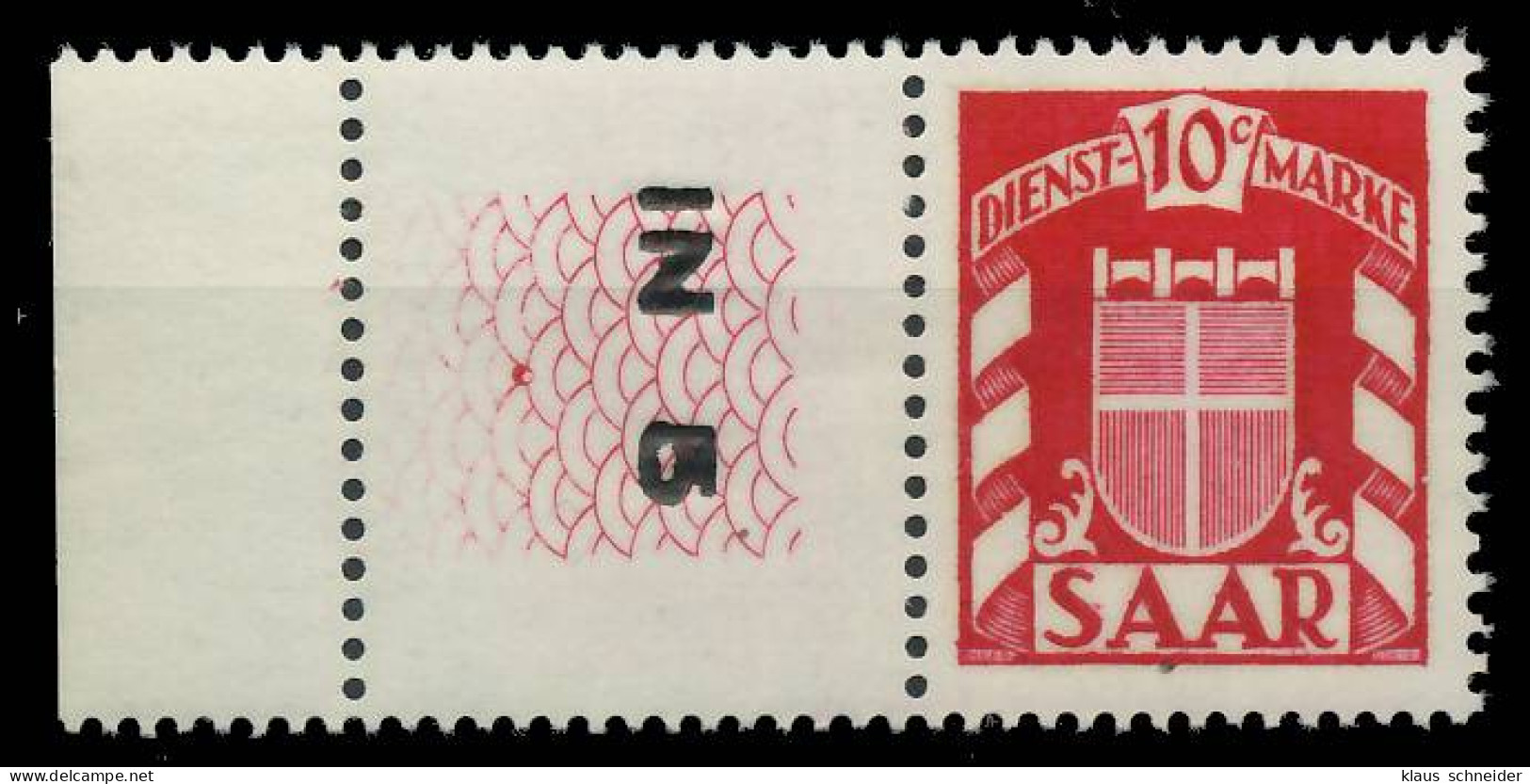 SAAR DIENSTMARKEN Nr 33Ll IN5 Postfrisch X809A3E - Unused Stamps