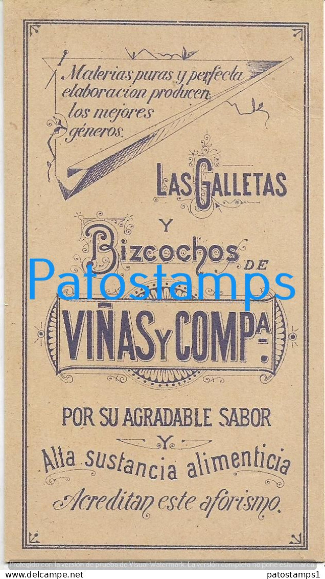 228250 SPAIN ESPAÑA CROMO PUBLICITY GALLETAS Y BIZCOCHOS VIÑAS Y COMPa NO POSTAL POSTCARD - Sonstige & Ohne Zuordnung