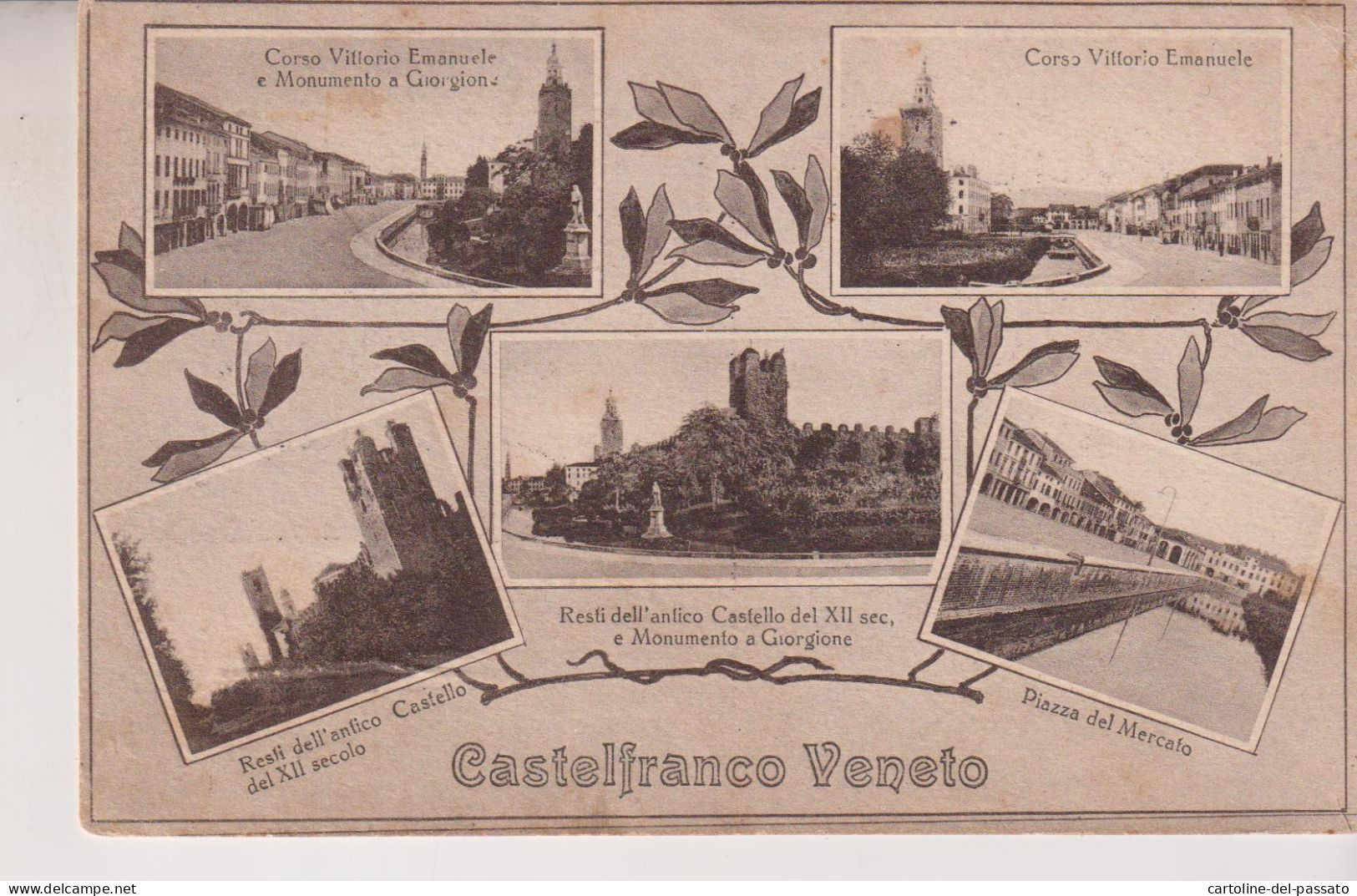 CASTELFRANCO VENETO  TREVISO SALUTI VEDUTE  VG  1918 - Treviso