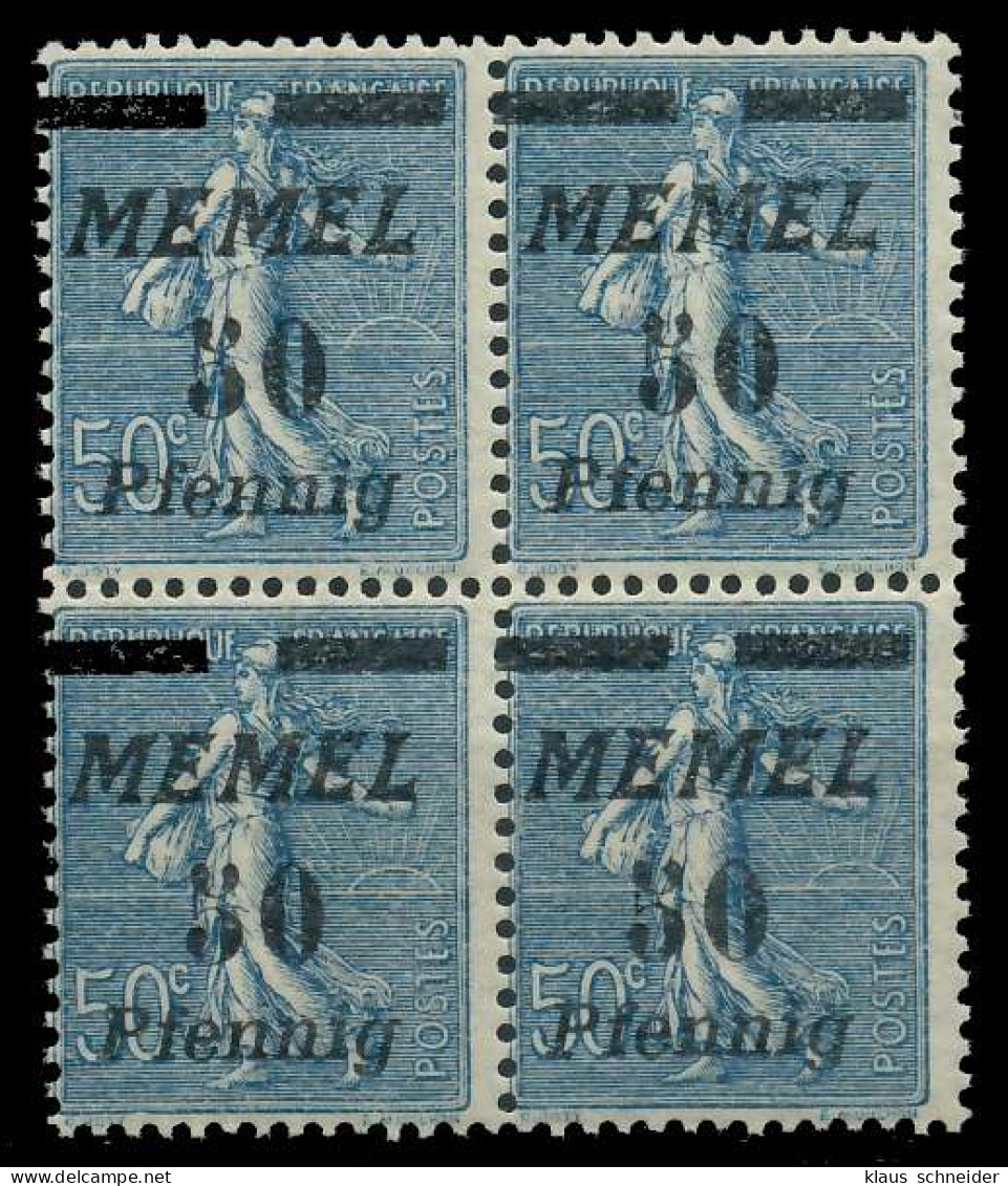 MEMEL 1922 Nr 61b Postfrisch VIERERBLOCK X887B76 - Memelgebiet 1923