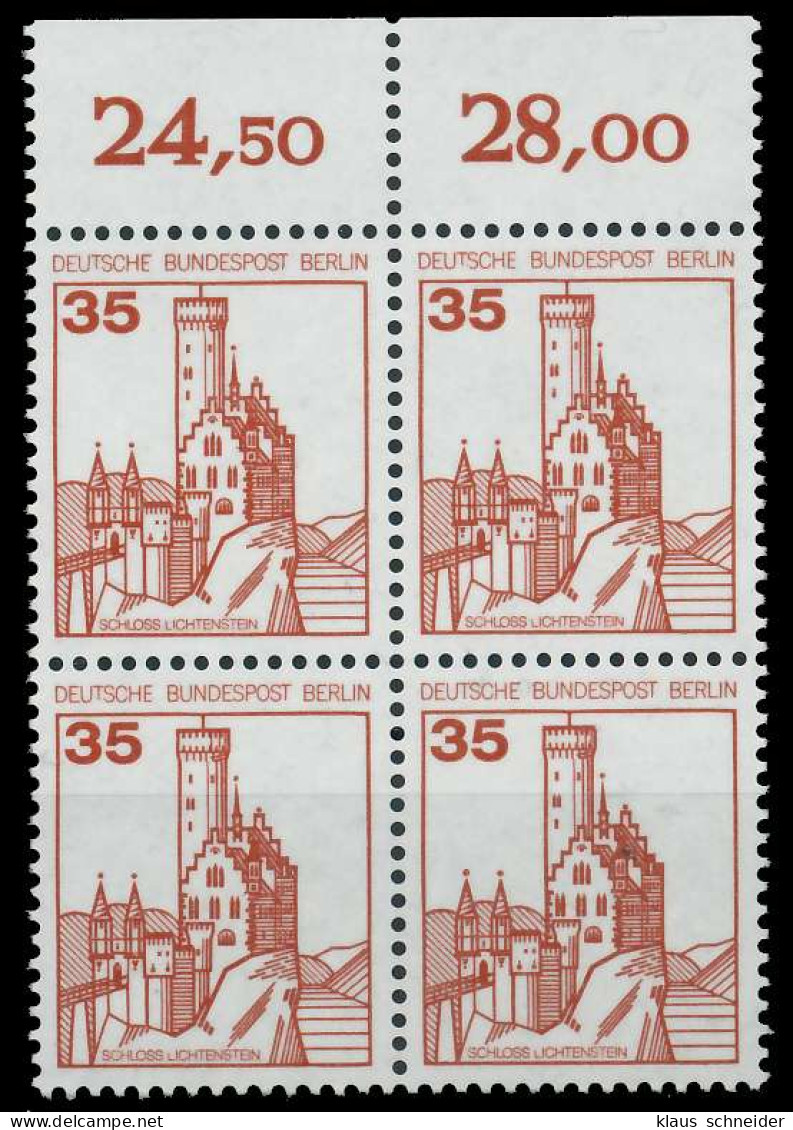 BERLIN DS BURGEN U. SCHLÖSSER Nr 673 Postfrisch VIERERB X8F96F2 - Unused Stamps