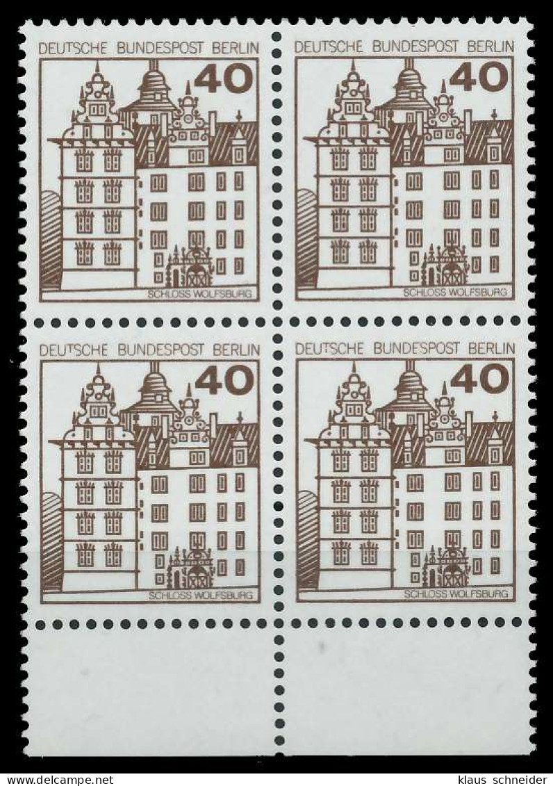 BERLIN DS BURGEN U. SCHLÖSSER Nr 614 Postfrisch VIERERB X906BDE - Unused Stamps