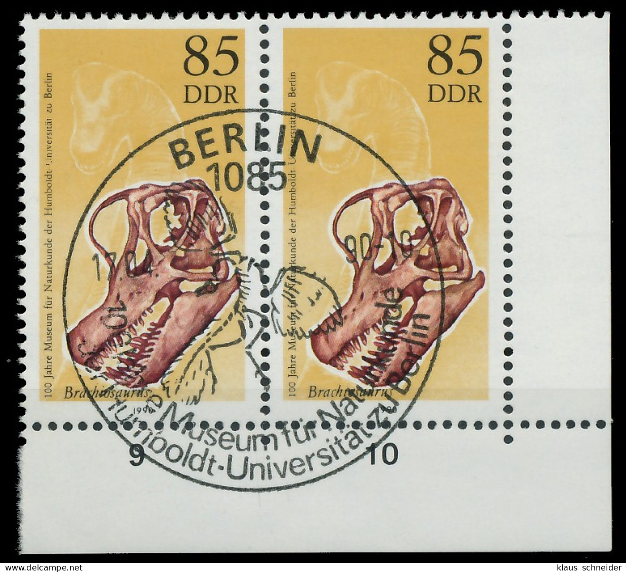 DDR 1990 Nr 3328 ESST Zentrisch Gestempelt WAAGR PAAR ECKE-U X04B372 - Used Stamps