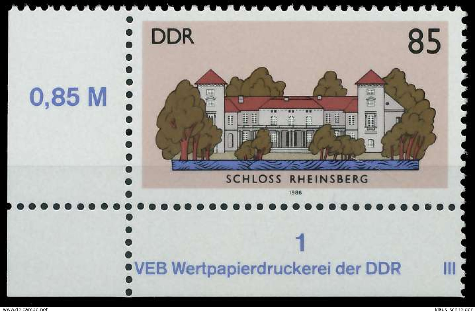 DDR 1986 Nr 3034 Postfrisch ECKE-ULI X0D279E - Ongebruikt