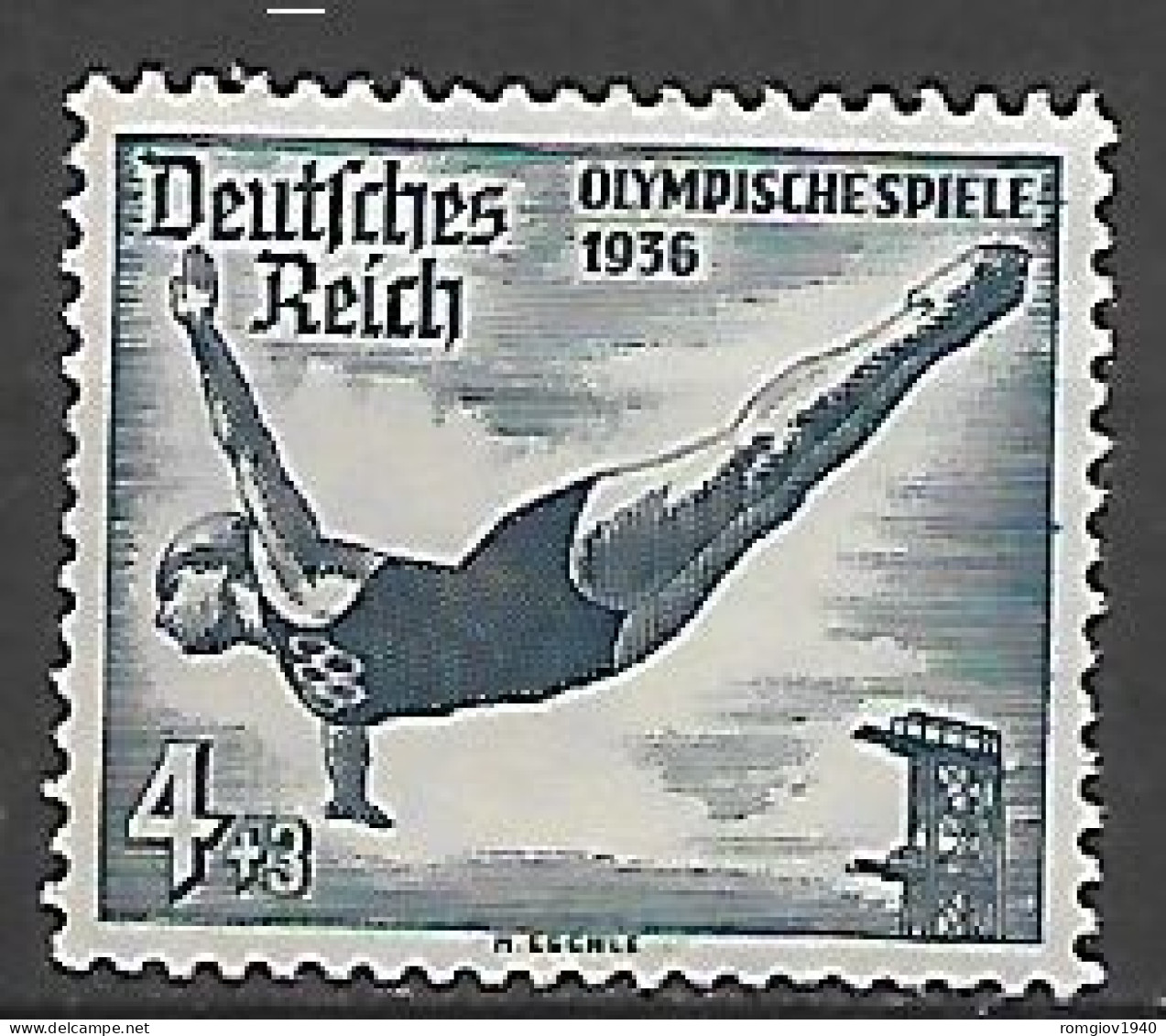 GERMANIA REICH TERZO REICH 1936 OLIMPIADI DI BERLINO UNIF.566   MNH XF - Unused Stamps