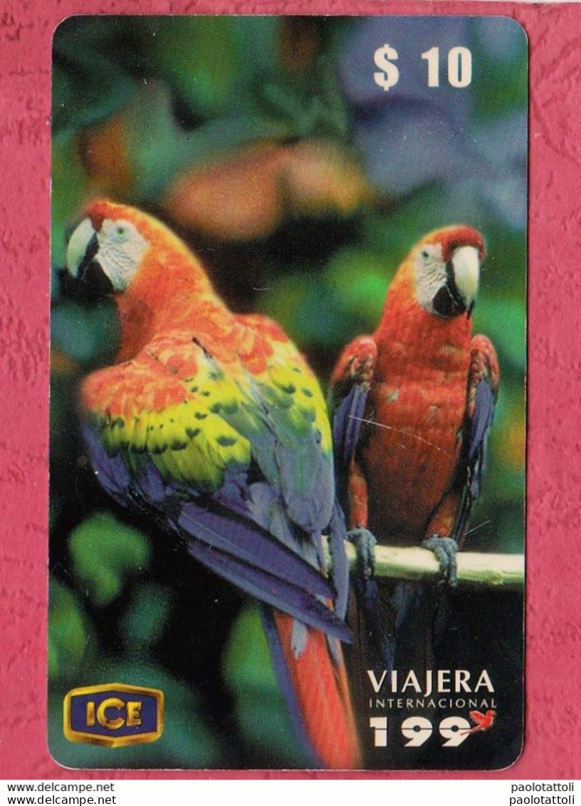 Costa Rica, ICE- Viajera International  199- Prepaid Phone Card Used By 10 Dollars- 2a Emision, Abril.2000- Lapa - Costa Rica