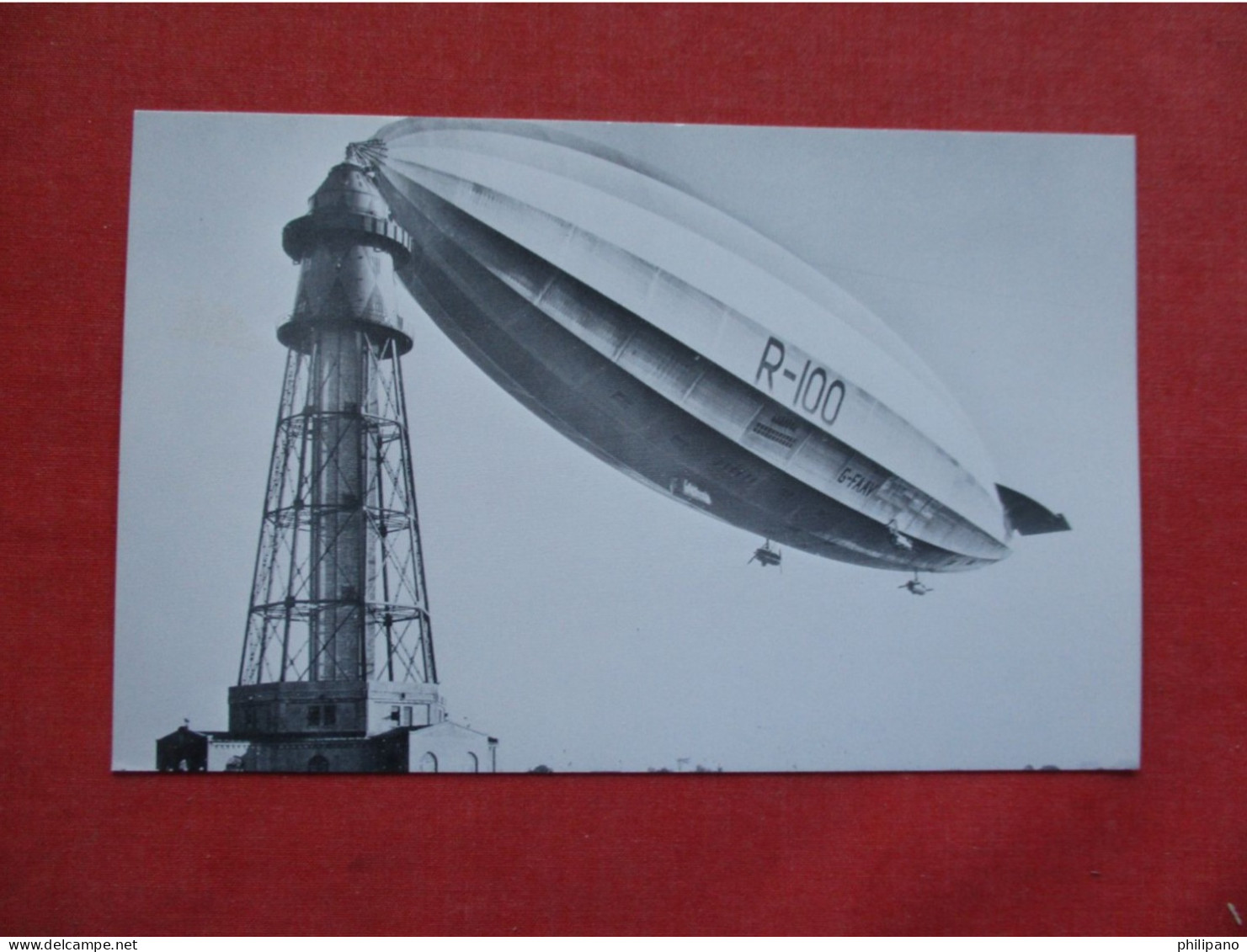 H.M.A. R100   Airship  Rubber City Stamp Club Akron Ohio.  Zeppelin Ref 6404 - Luchtschepen