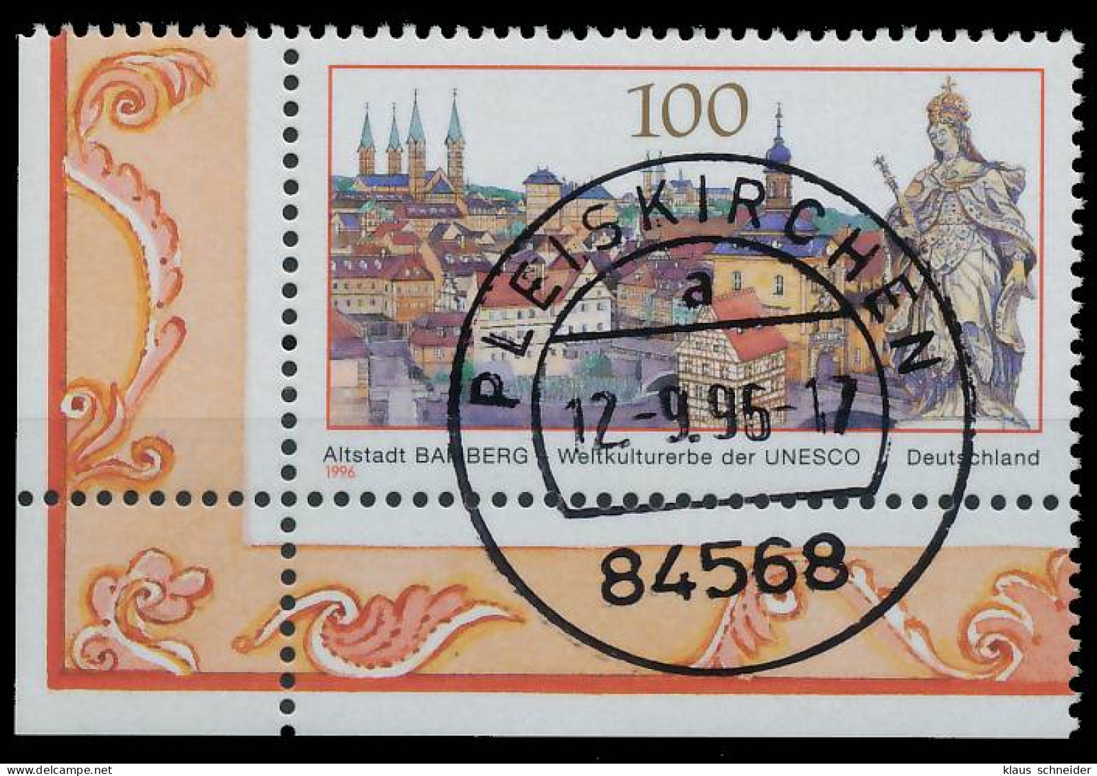 BRD BUND 1996 Nr 1881 Zentrisch Gestempelt ECKE-ULI X566092 - Used Stamps