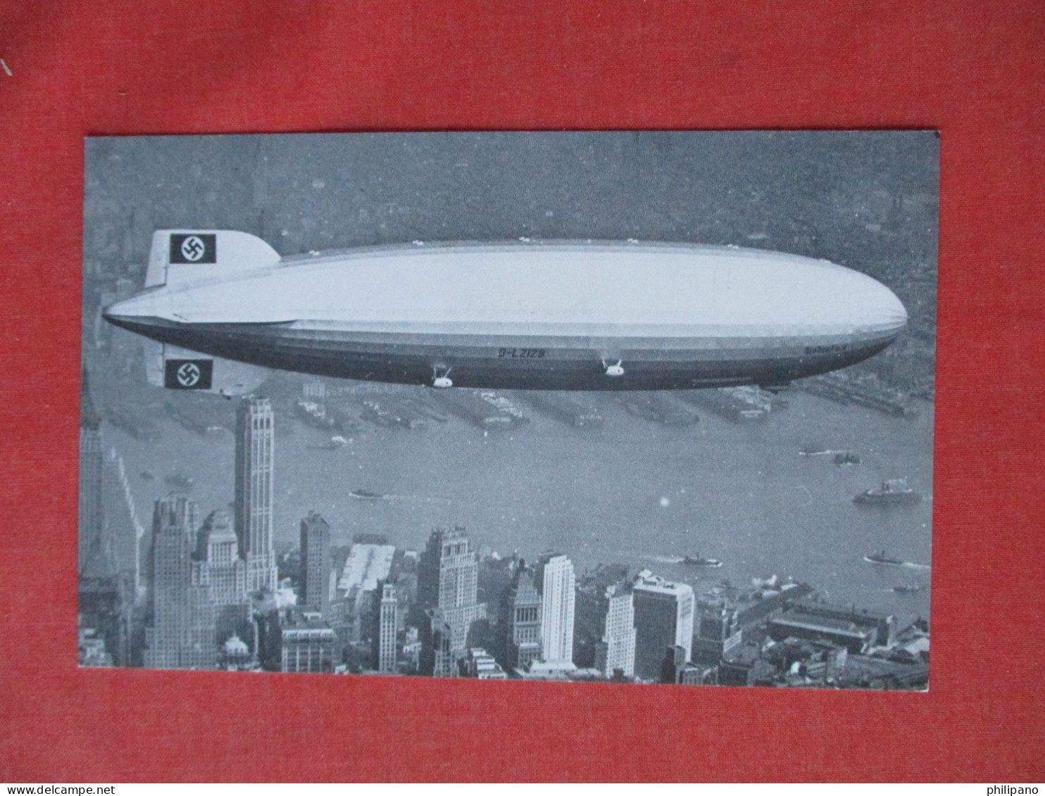Hindenburg.   Airship  Rubber City Stamp Club Akron Ohio.  Zeppelin Ref 6404 - Luchtschepen
