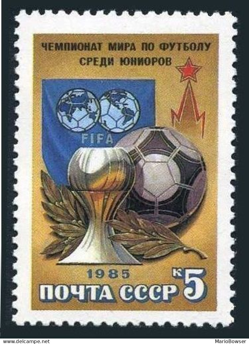 Russia 5394 Two Stamps, MNH. Michel 5544. Youth World Soccer Cup, Moscow 1985. - Neufs