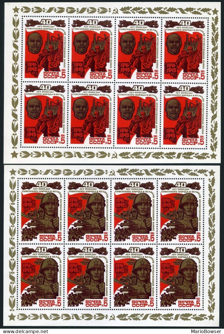 Russia 5349a-5353a Sheets,MNH.Michel 5490-5494 Klb. Victory Over Fascism,40.1985 - Neufs