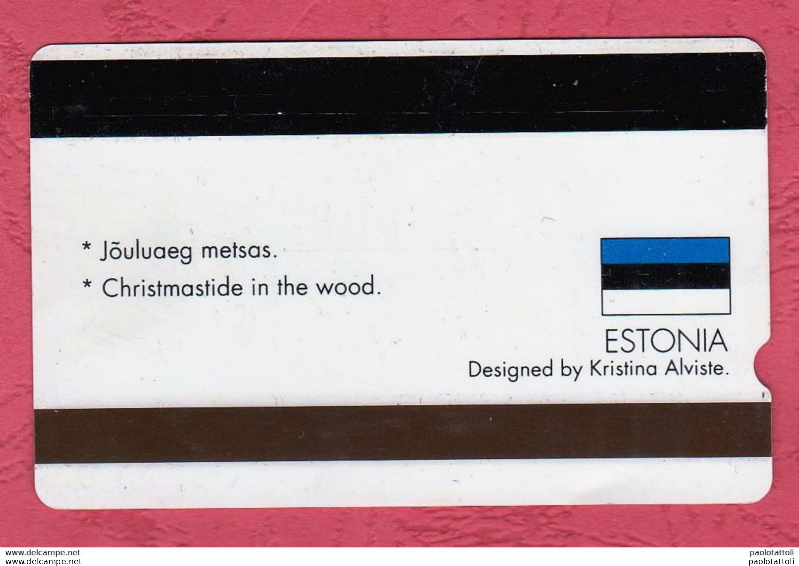 Estonia- EESTI Telefon- Christmastide In The Wood. Designeted By Kristina Alviste- Magnetic Phone Card Used By 20EE - Estonia