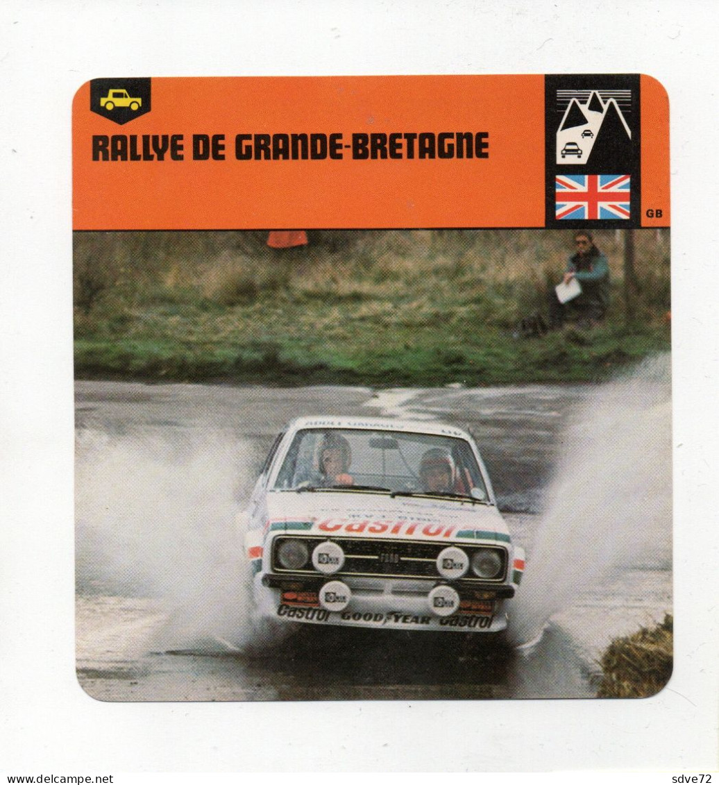 FICHE AUTOMOBILE - RALLYE DE GRANDE-BRETAGNE - Auto's