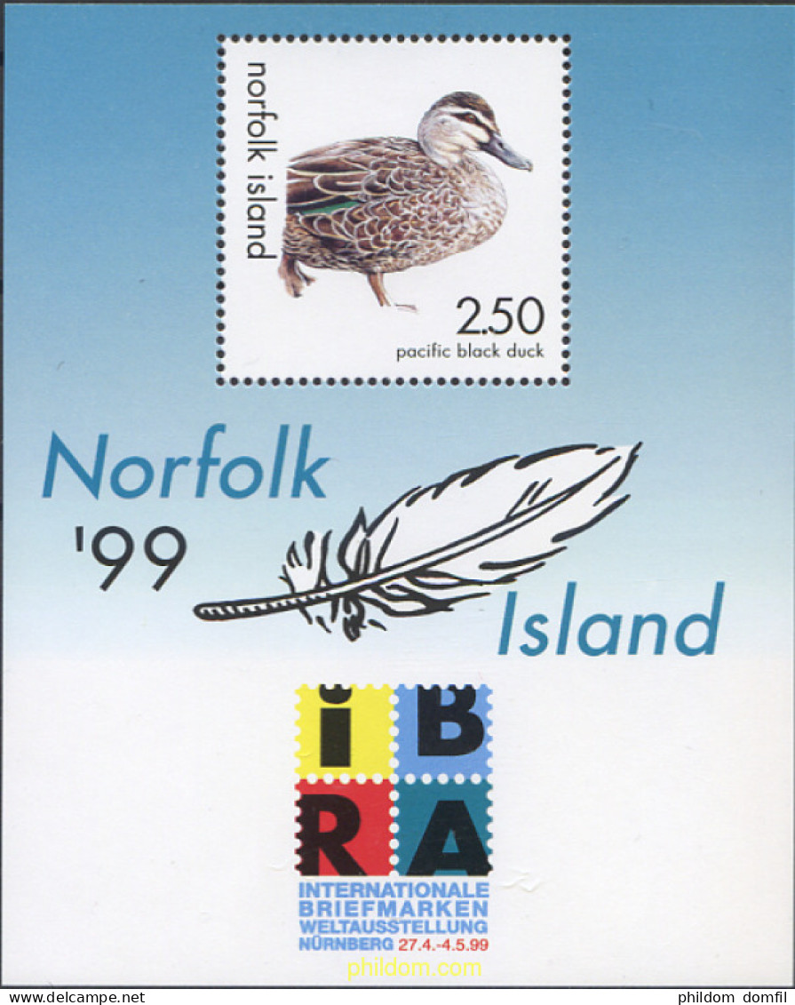 41885 MNH NORFOLK 1999 IBRA 99. EXPOSICION FILATELICA INTERNACIONAL - Isla Norfolk