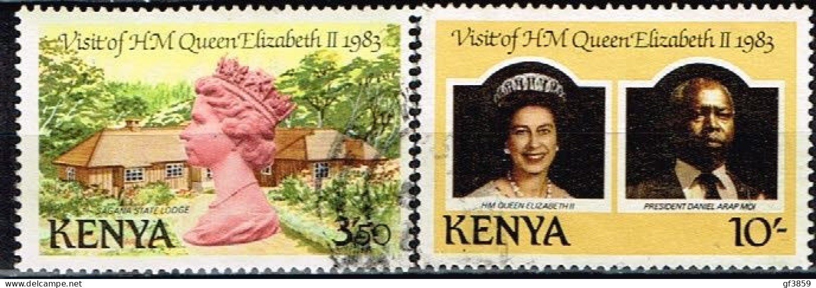 KENYA / Oblitérés/Used / 1983 - Visite De La Reine Elizabeth II - Kenya (1963-...)