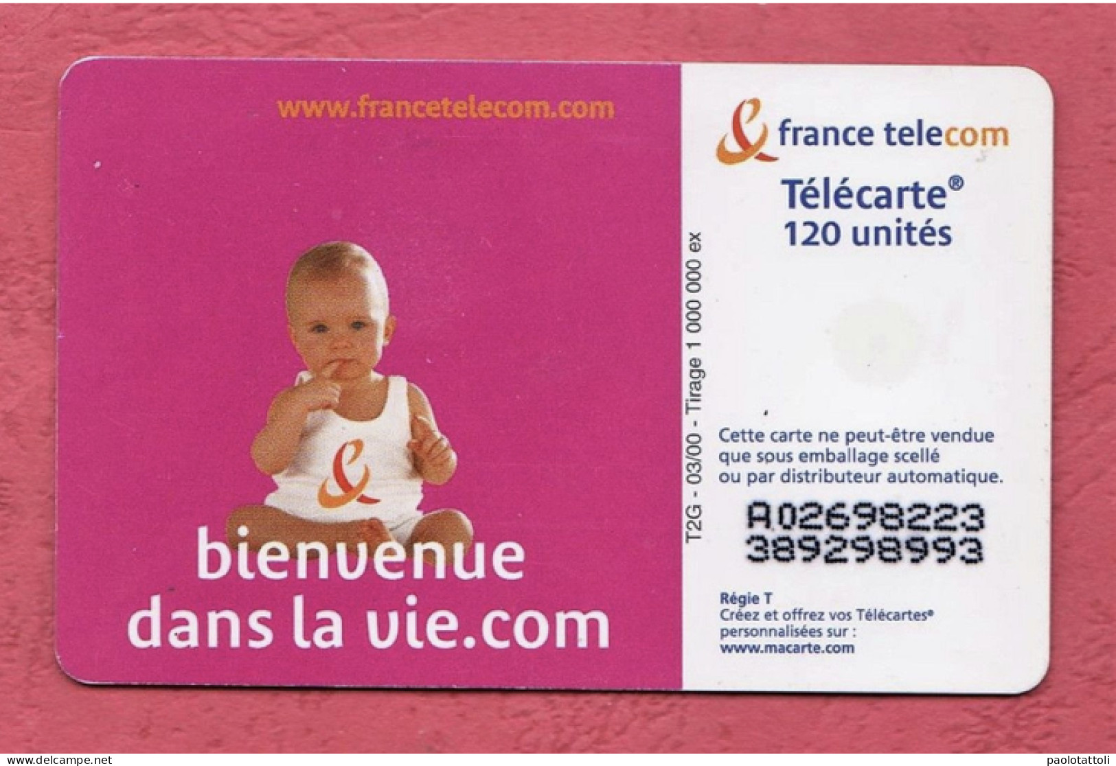 France Telecom - Bienvenue Dans Le Vie- Prepaid Phone Card With Chip. Used By 120 Units- Issued 03.2000- - 2000