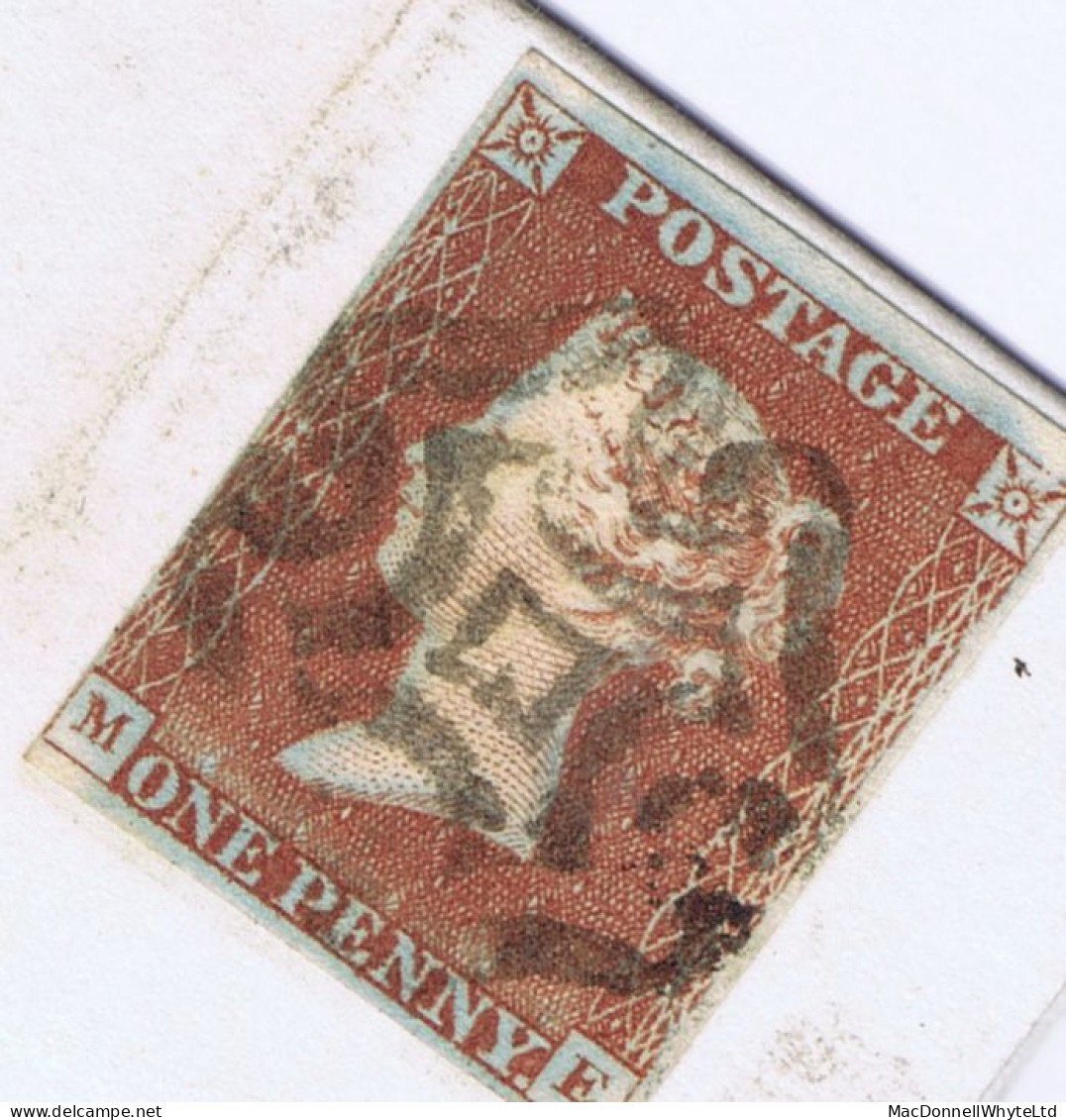 Great Britain 1843 Distinctive Coventry Maltese Cross On Cover To London With 1d Red Plate 25, Also Normal Cross On Cove - Storia Postale