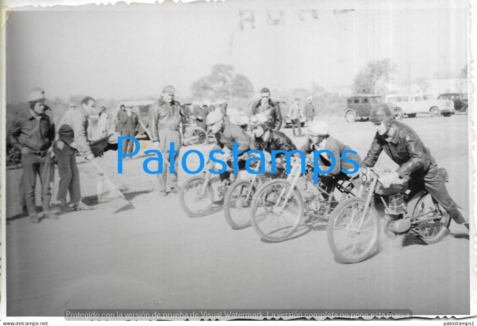 228262 ARGENTINA SANTA FE MOTORCYCLE RACE MOTO DE CARRERAS LARGADA 17.5 X 11.5 CM PHOTO NO POSTAL POSTCARD - Argentina