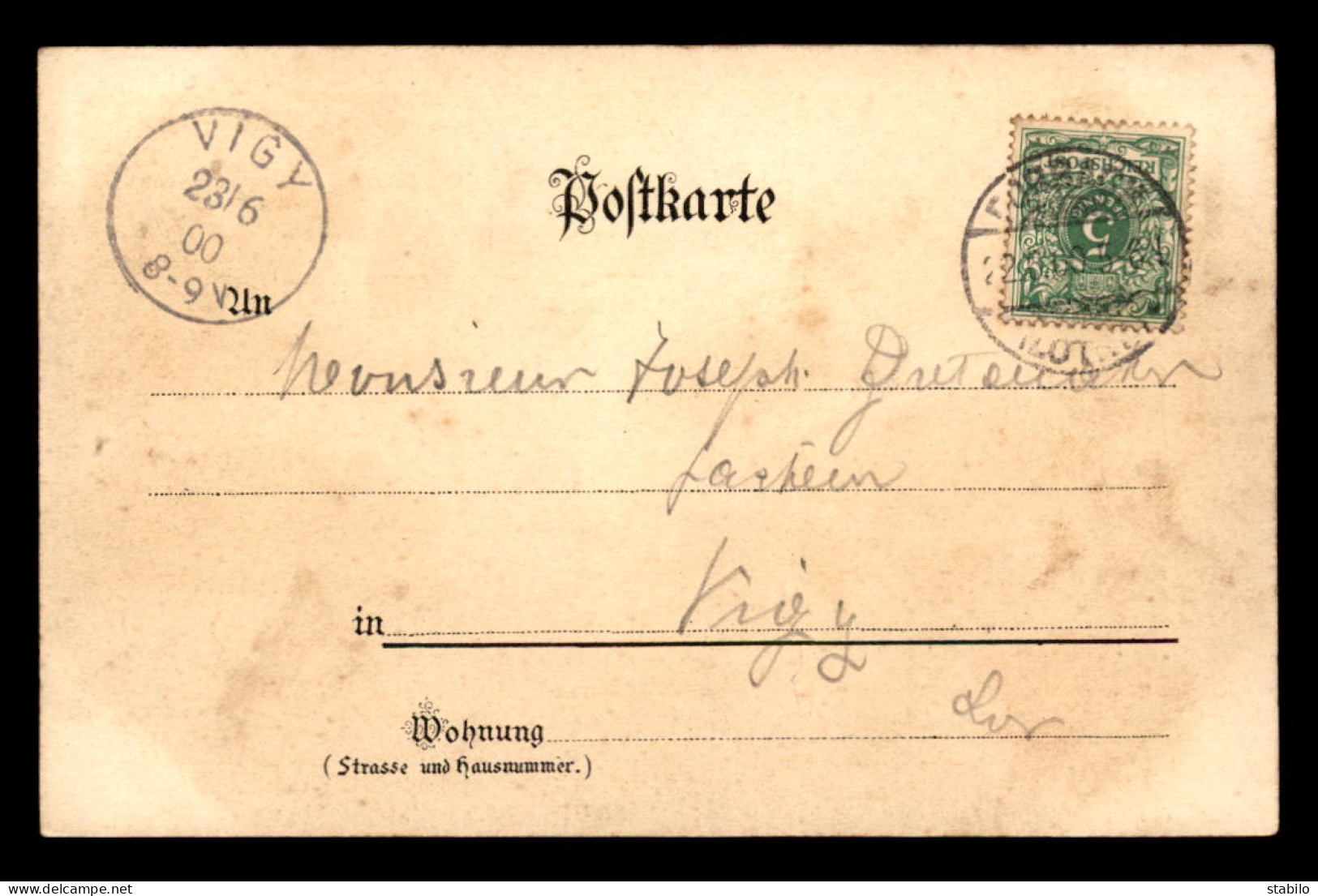 57 - FORBACH - CARTE LITHOGRAPHIQUE GRUSS VOYAGEE EN 1900 - Forbach