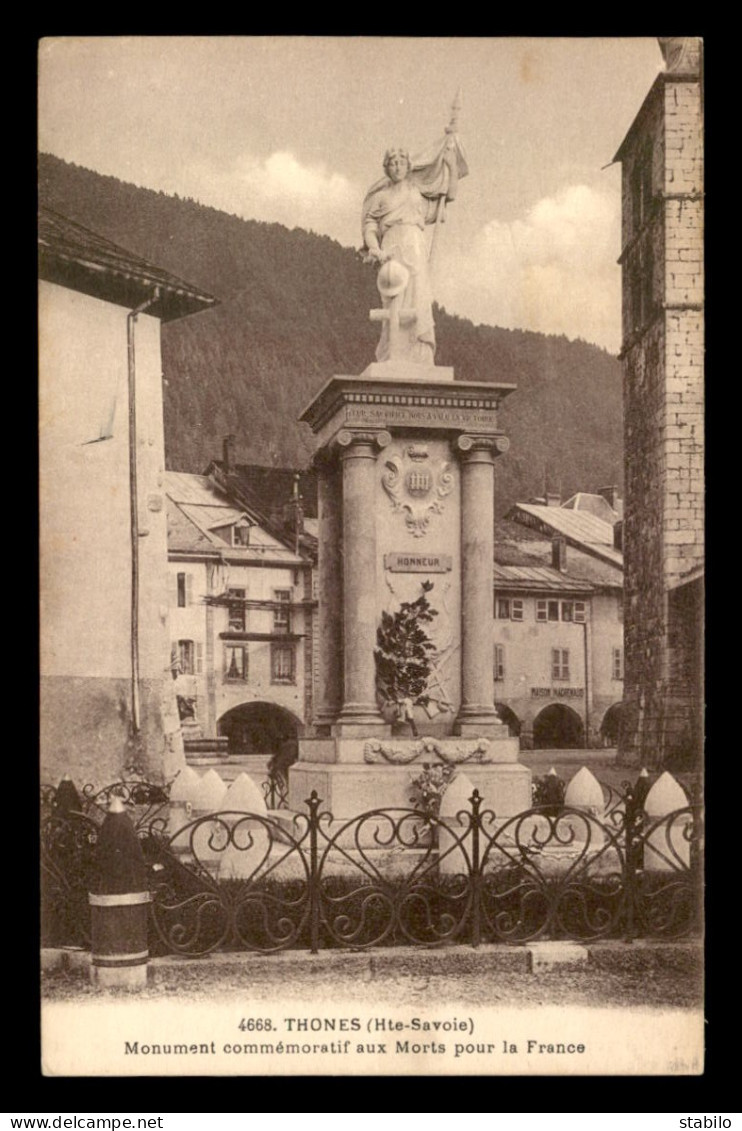 74 - THONES - MONUMENT AUX MORTS - Thônes