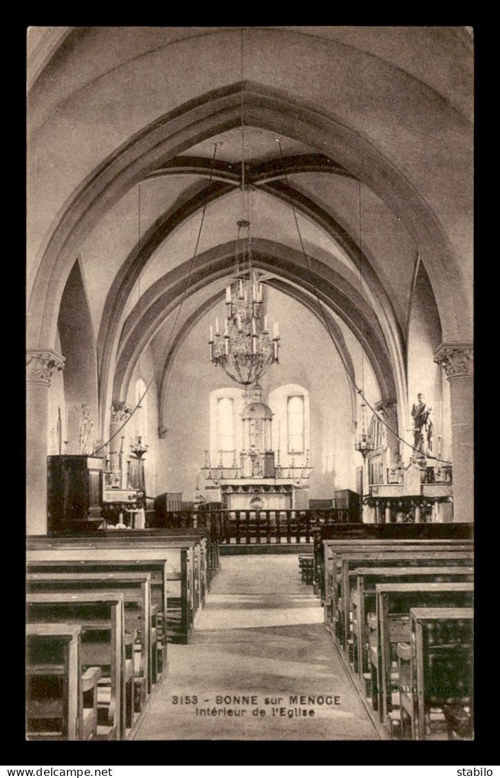 74 - BONNE-SUR-MENOGE - INTERIEUR DE L'EGLISE - Bonne