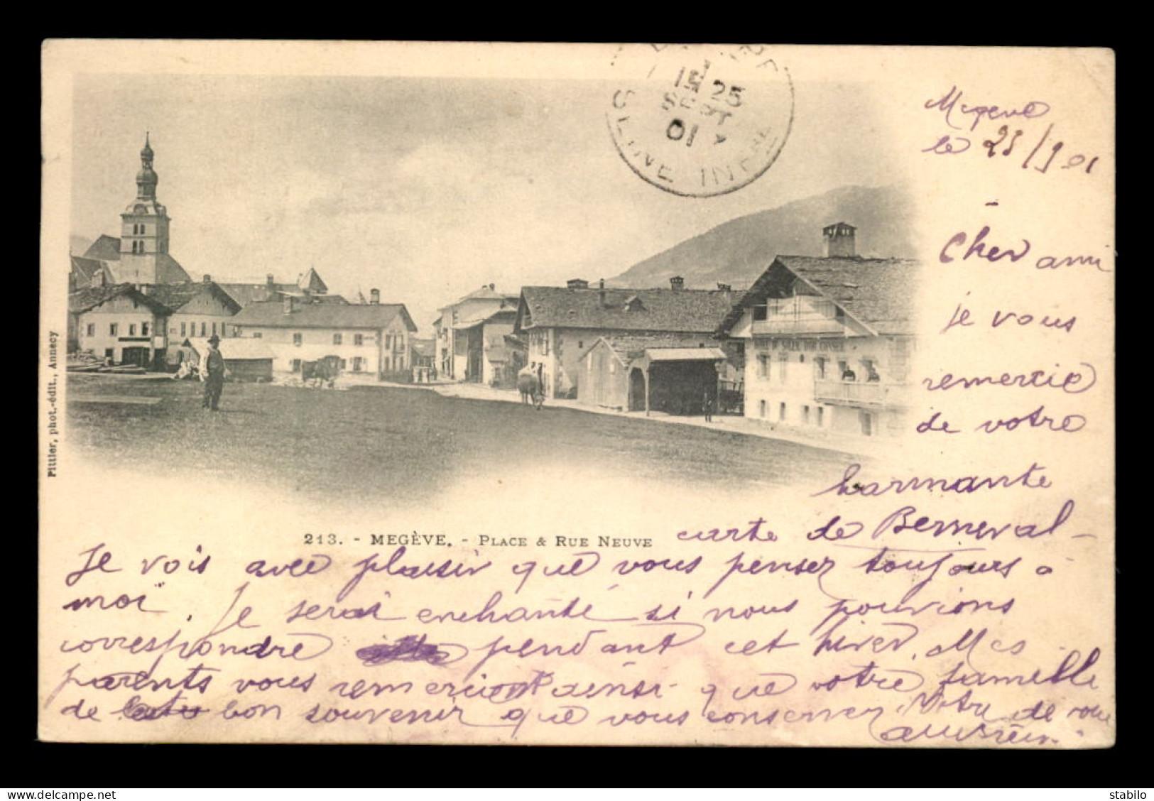 74 - MEGEVE - PLACE ET RUE NEUVE - Megève