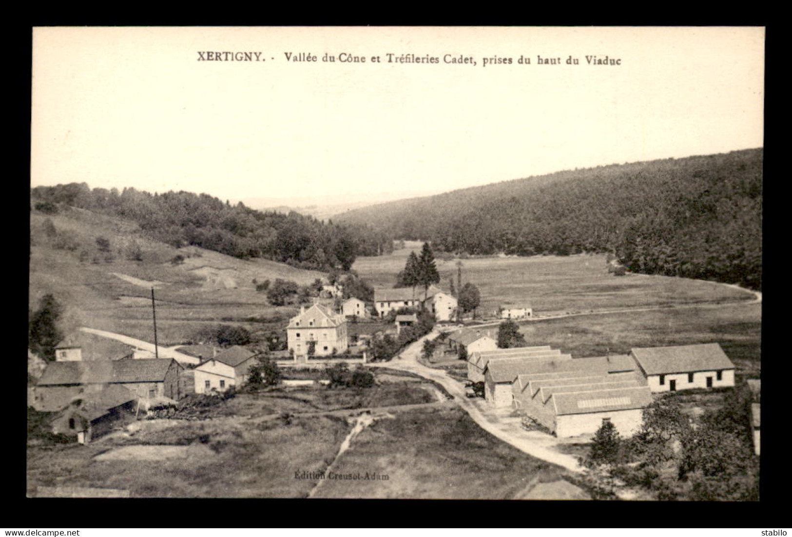 88 - XERTIGNY - VALLEE DU CONE ET TREFILERIES CADET PRISES DU DU VIADUC - Xertigny