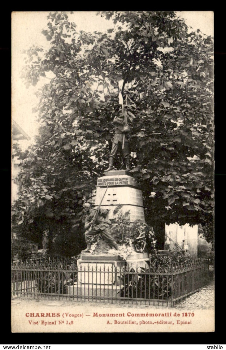 88 - CHARMES-SUR-MOSELLE - MONUMENT DE LA GUERRE DE 1870 - Charmes