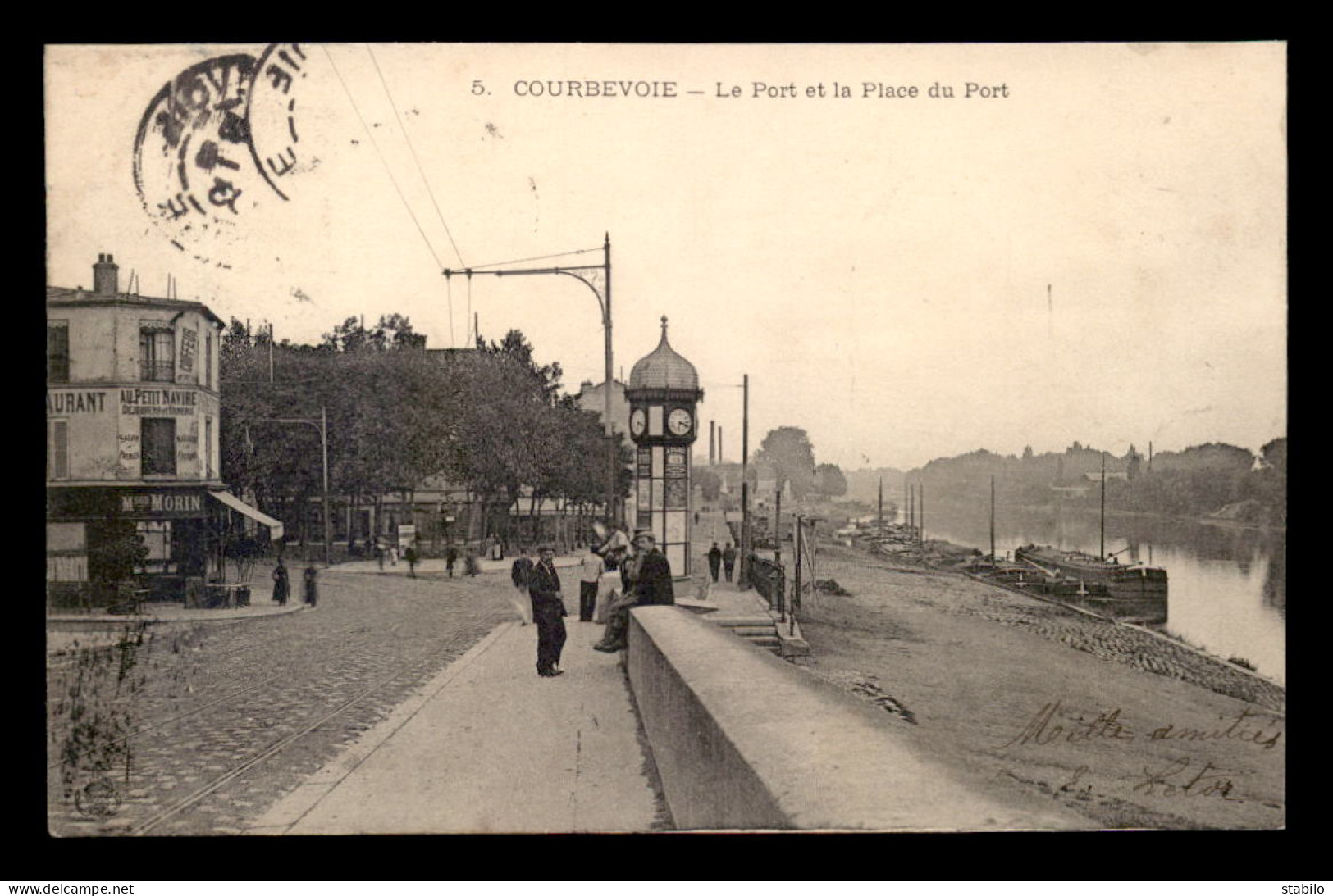 92 - COURBEVOIE - LE PORT ET LA PLACE DU PORT - PENICHES - Courbevoie