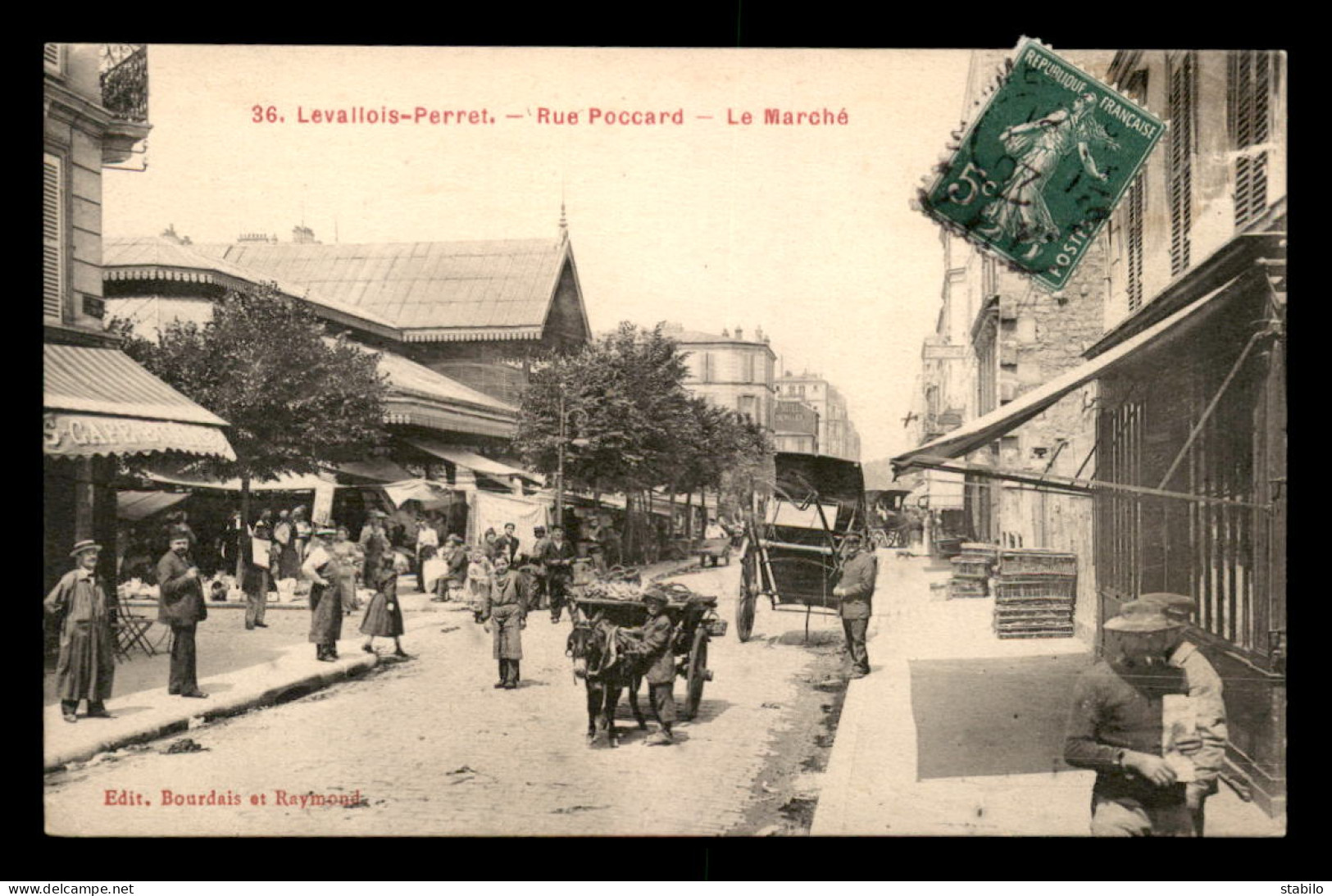 92 - LEVALLOIS-PERRET - RUE POCCARD - LE MARCHE - Levallois Perret