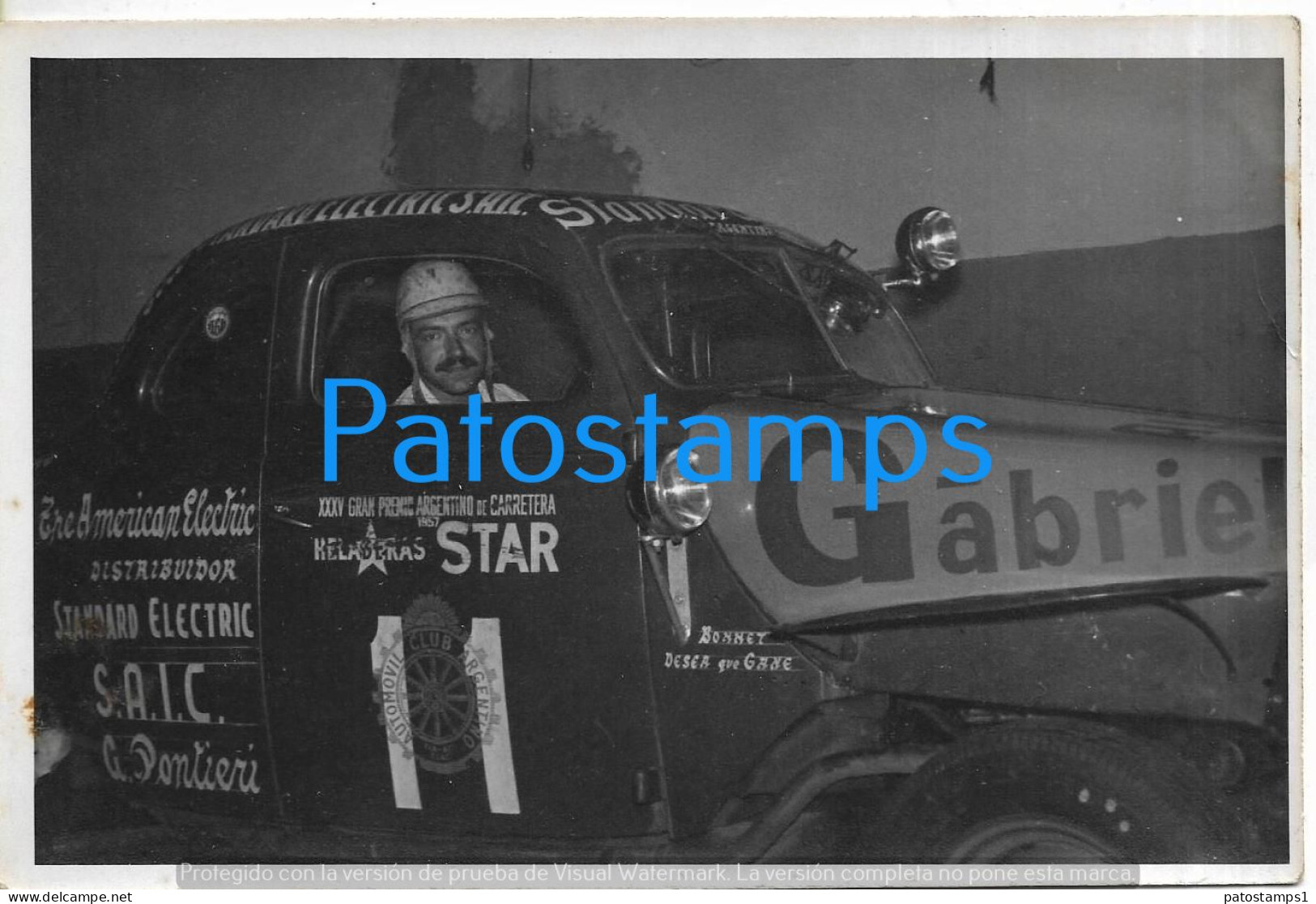 228273 ARGENTINA  AUTOMOBILE CAR RACE AUTO DE CARRERA & RUNNER 17.5 X 11.5 CM PHOTO NO POSTAL POSTCARD - Other & Unclassified