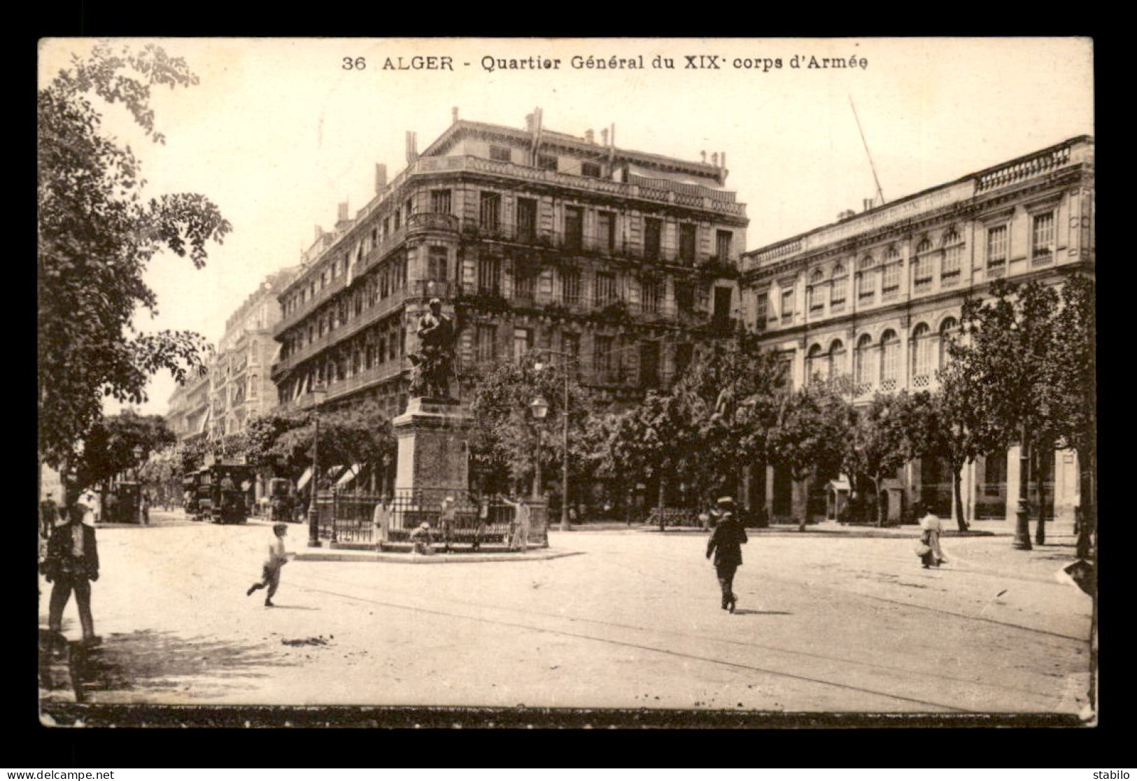 ALGERIE - ALGER - QUARTIER GENERAL DU XIX E CORPS D'ARMEE - Alger