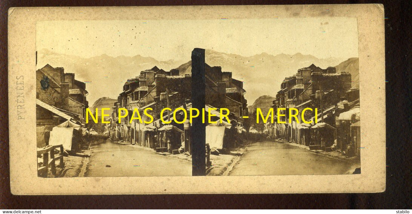 PHOTO STEREO - BAREGES (HAUTES-PYRENEES) - FORMAT 17 X 8.5 CM  - Stereoscopic