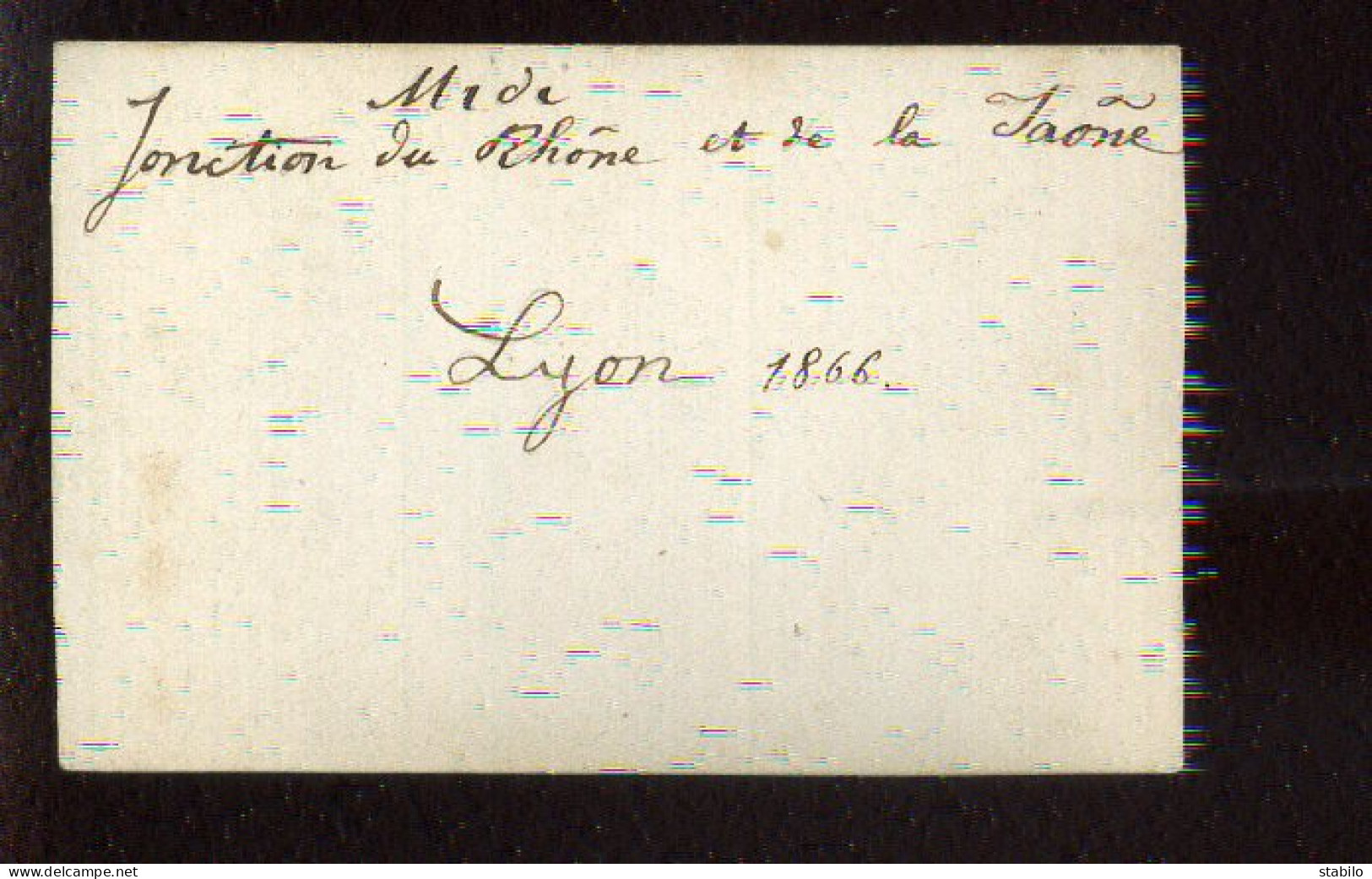 LYON (RHONE) - JONCTION DU RHONE ET DE LA SAONE 1866 - FORMAT 9.5 X 6.3 CM - Places