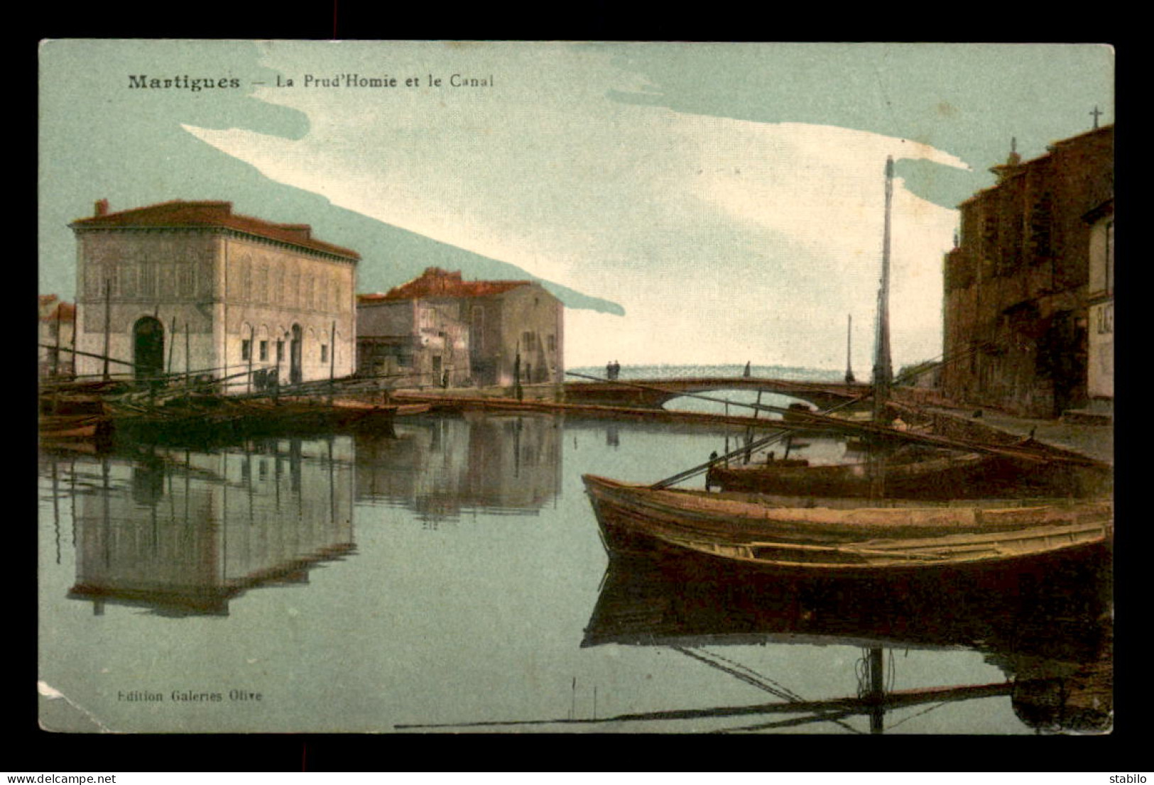 13 - MARTIGUES - LA PRUD'HOMIE ET LE CANAL - CARTE COLORISEE - Martigues