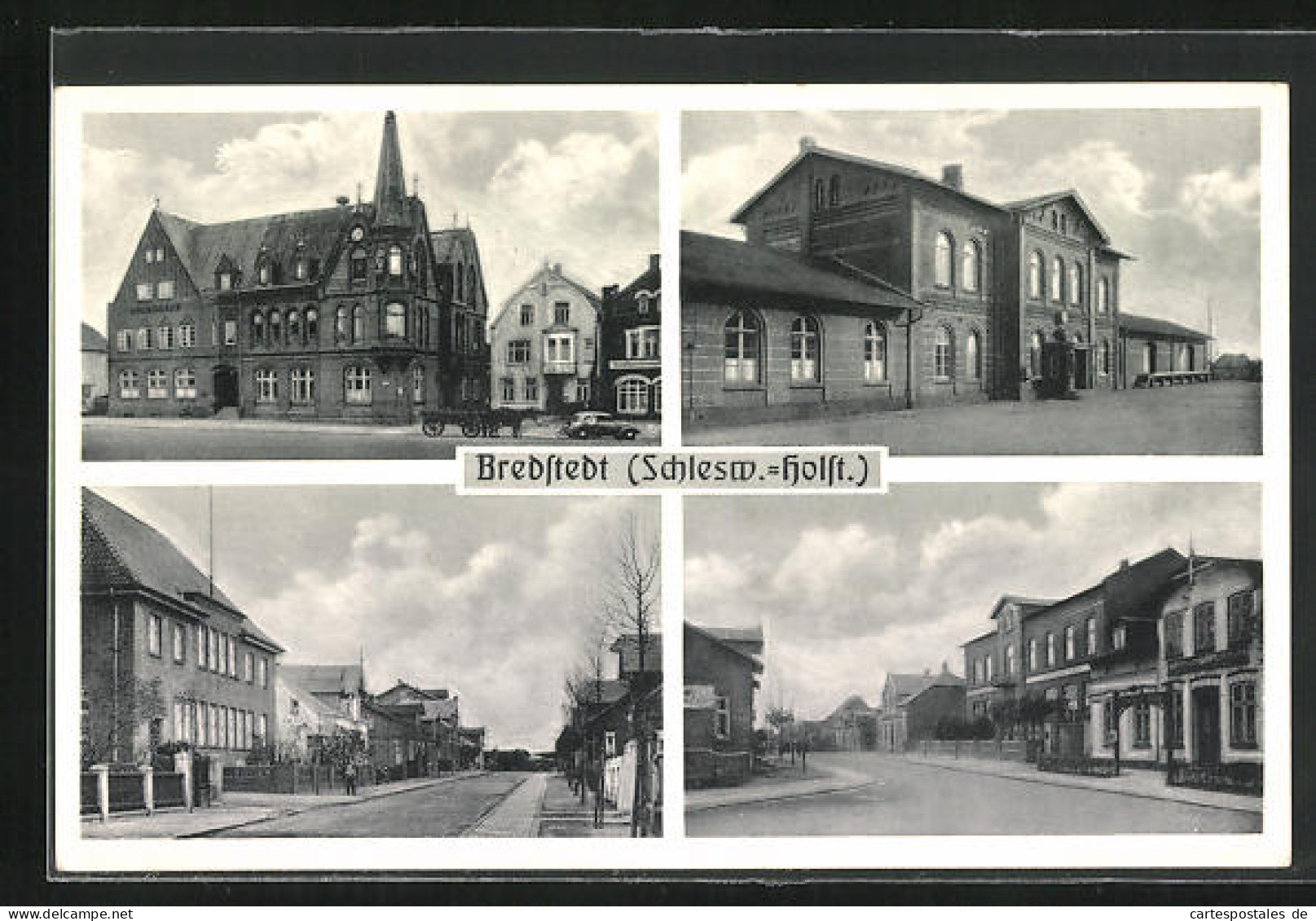 AK Bredstedt /Schlesw.-Holst., Strassenpartie Mit Geschäft, Gebäudeansicht  - Bredstedt
