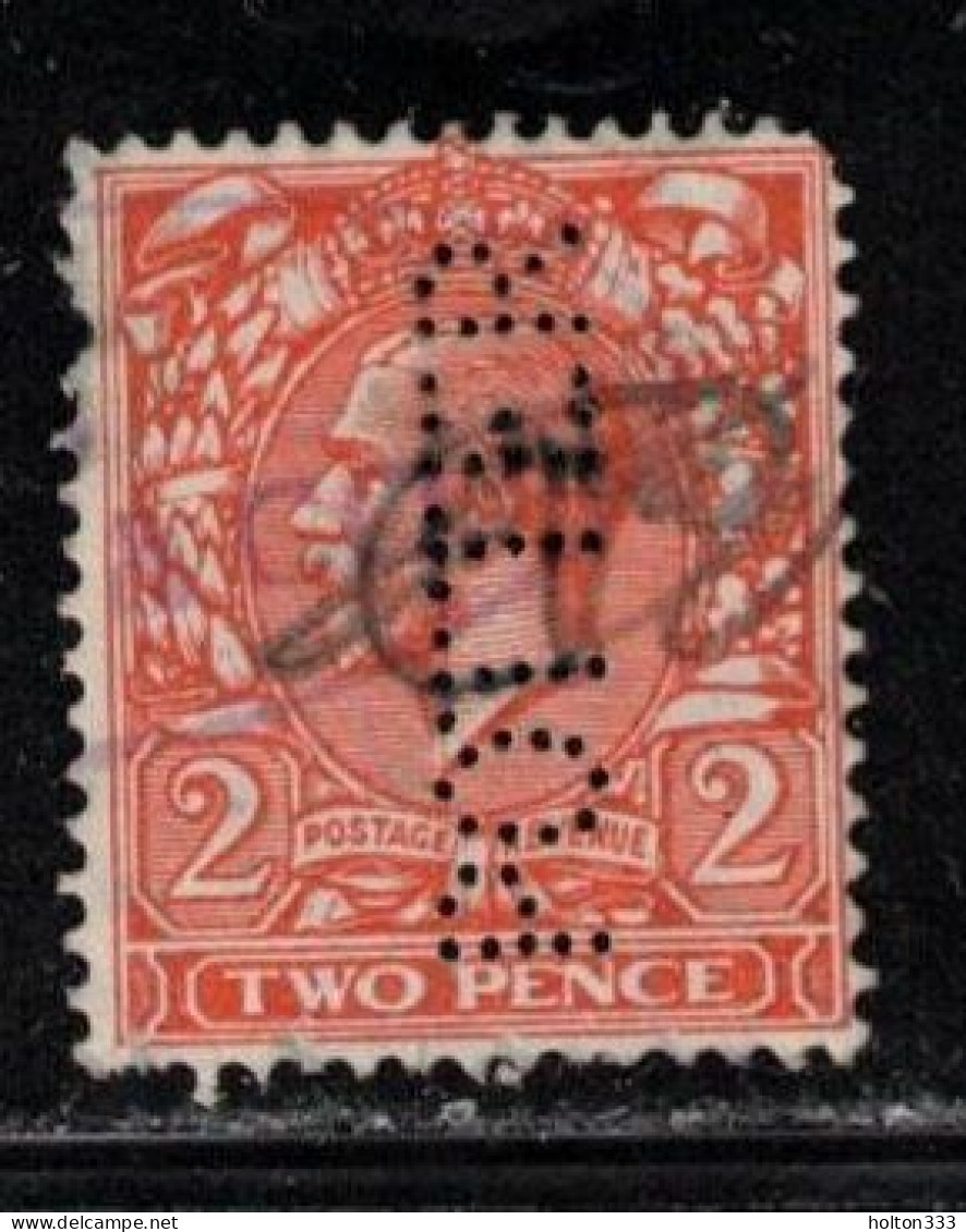 GREAT BRITAIN Scott # 190 Used - KGV With POTTER Perfin - Usati