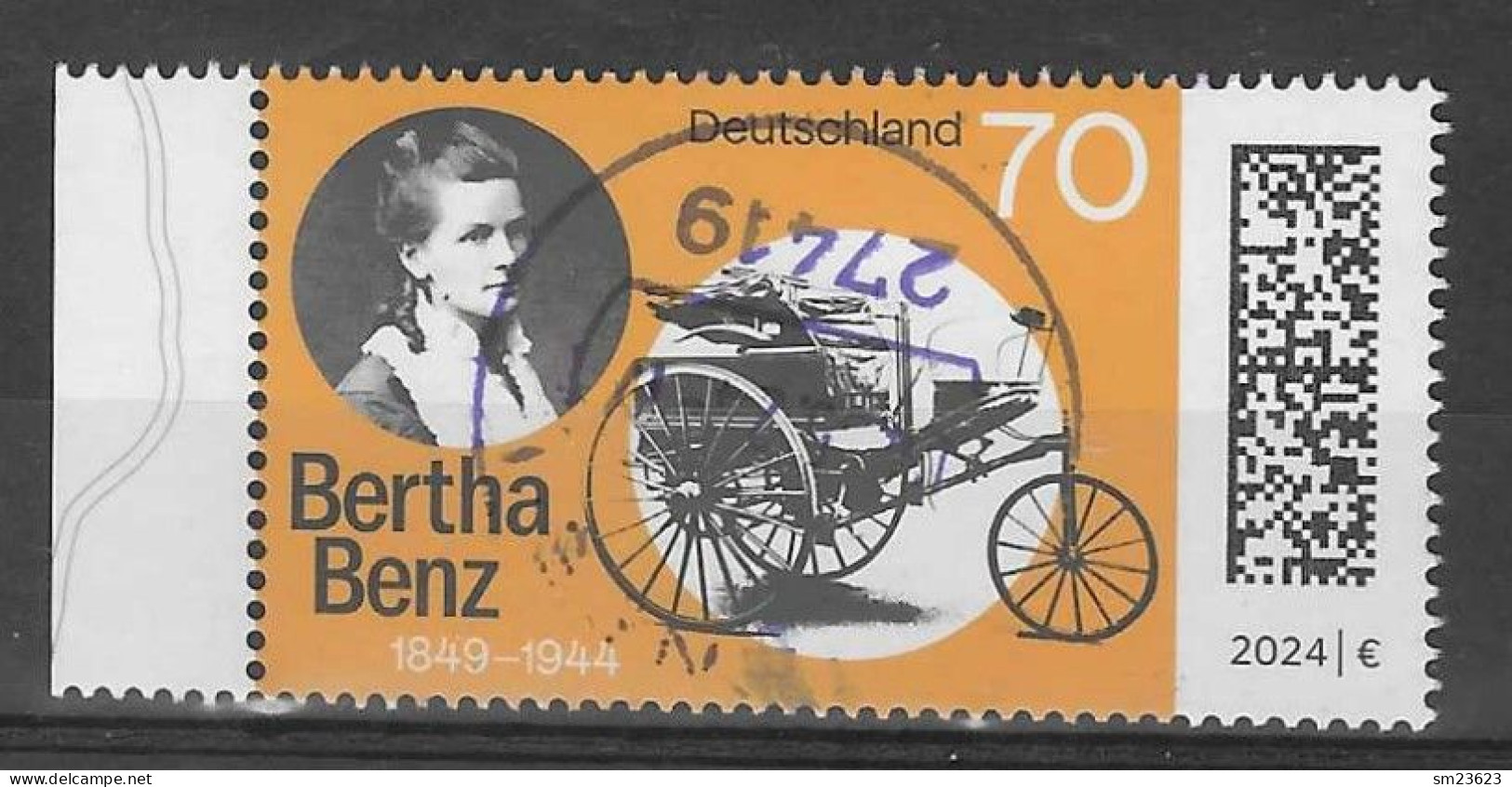 BRD 2024   Mi.Nr. 3829 , Bertha Benz - Nassklebend - Gestempelt / Fine Used / (o) - Usati