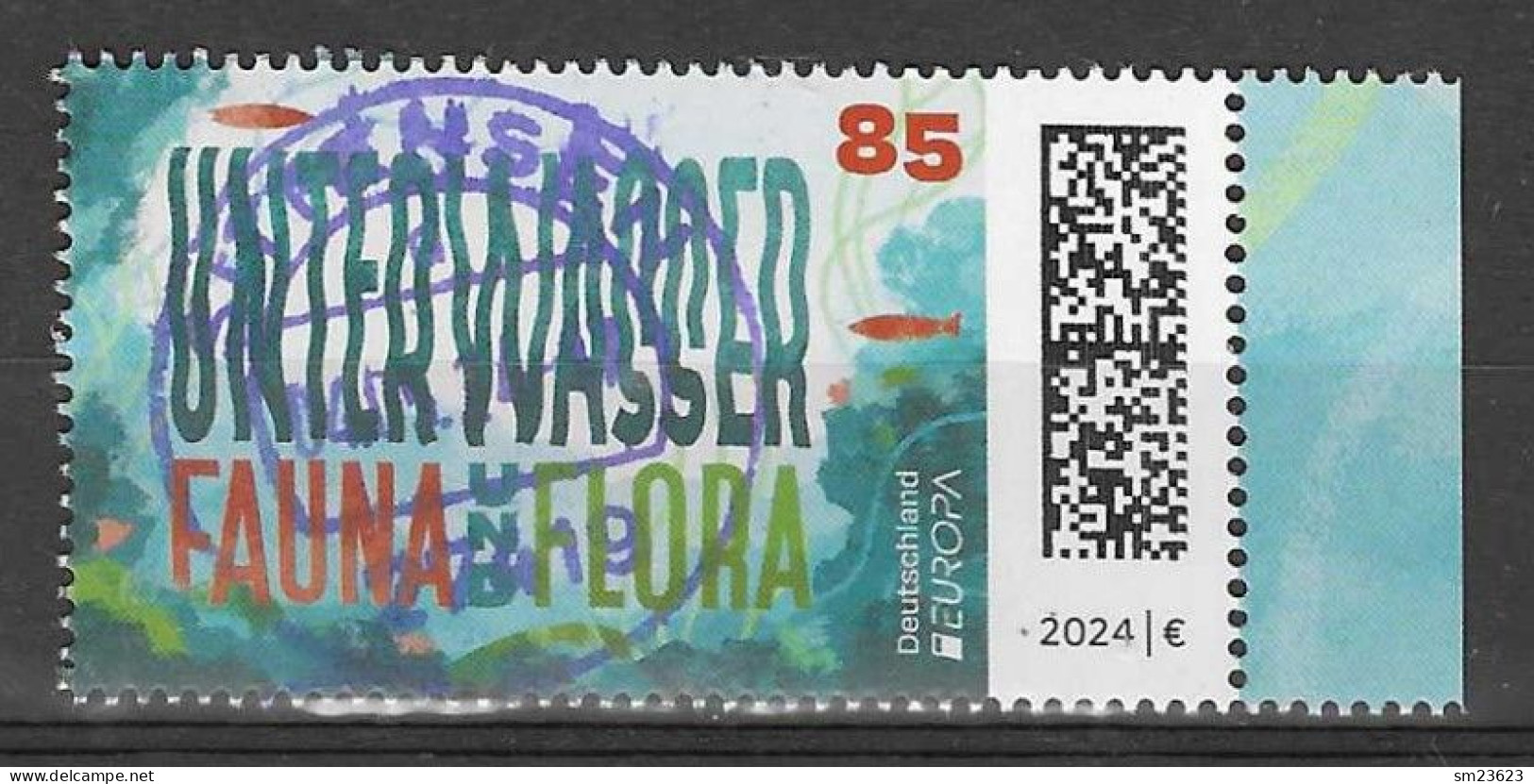 BRD 2024   Mi.Nr. 3828 , EUROPA CEPT Unterwasser Fauna + Flora - Nassklebend - Gestempelt / Fine Used / (o) - Gebruikt