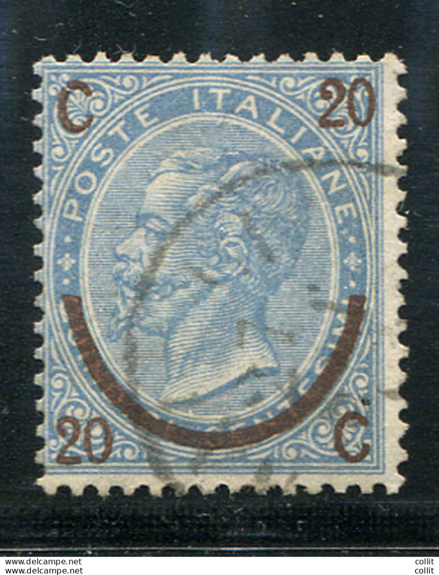 Vitt. Emanuele II° Cent. 20 Su 15 N. 24ka Con Filigrana Lettere - Neufs