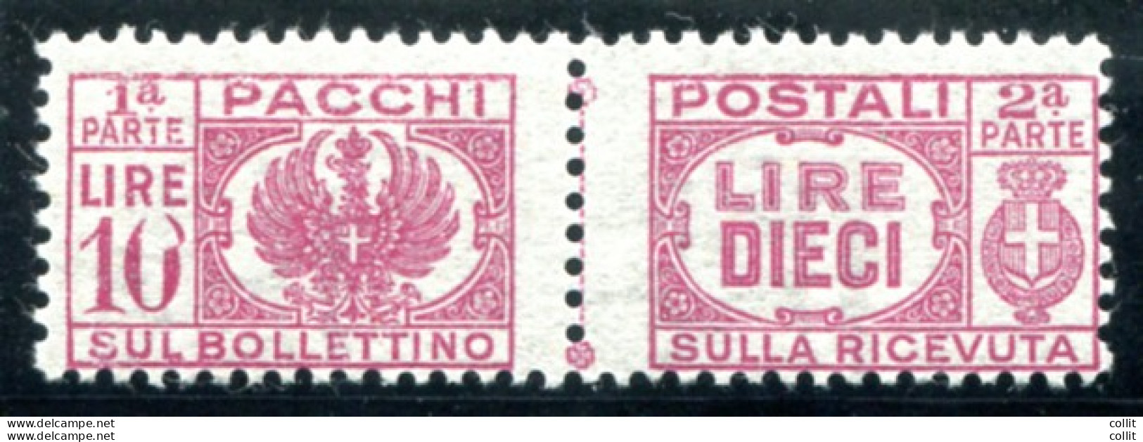 Pacchi Postali Lire 10 N. 64n Con Lo "0" Di "10" Deformato - Mint/hinged