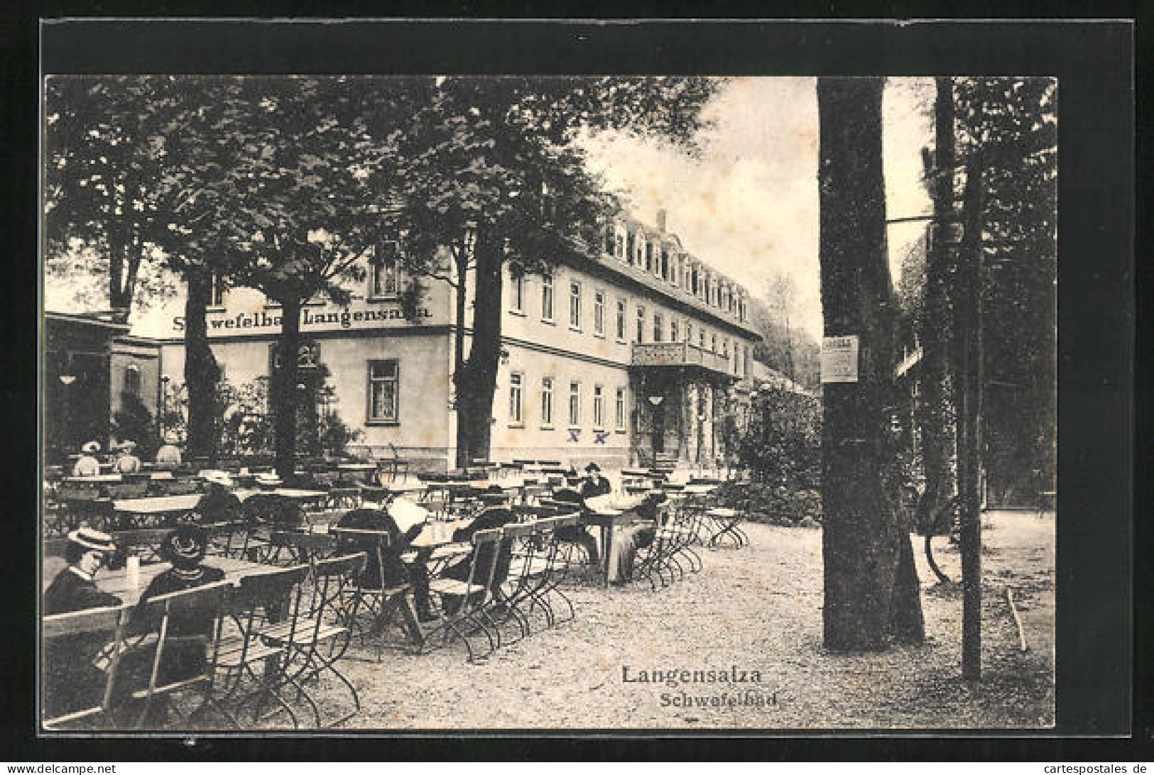 AK Langensalza, Kurhotel Schwefelbad Mit Gartenterrasse  - Bad Langensalza