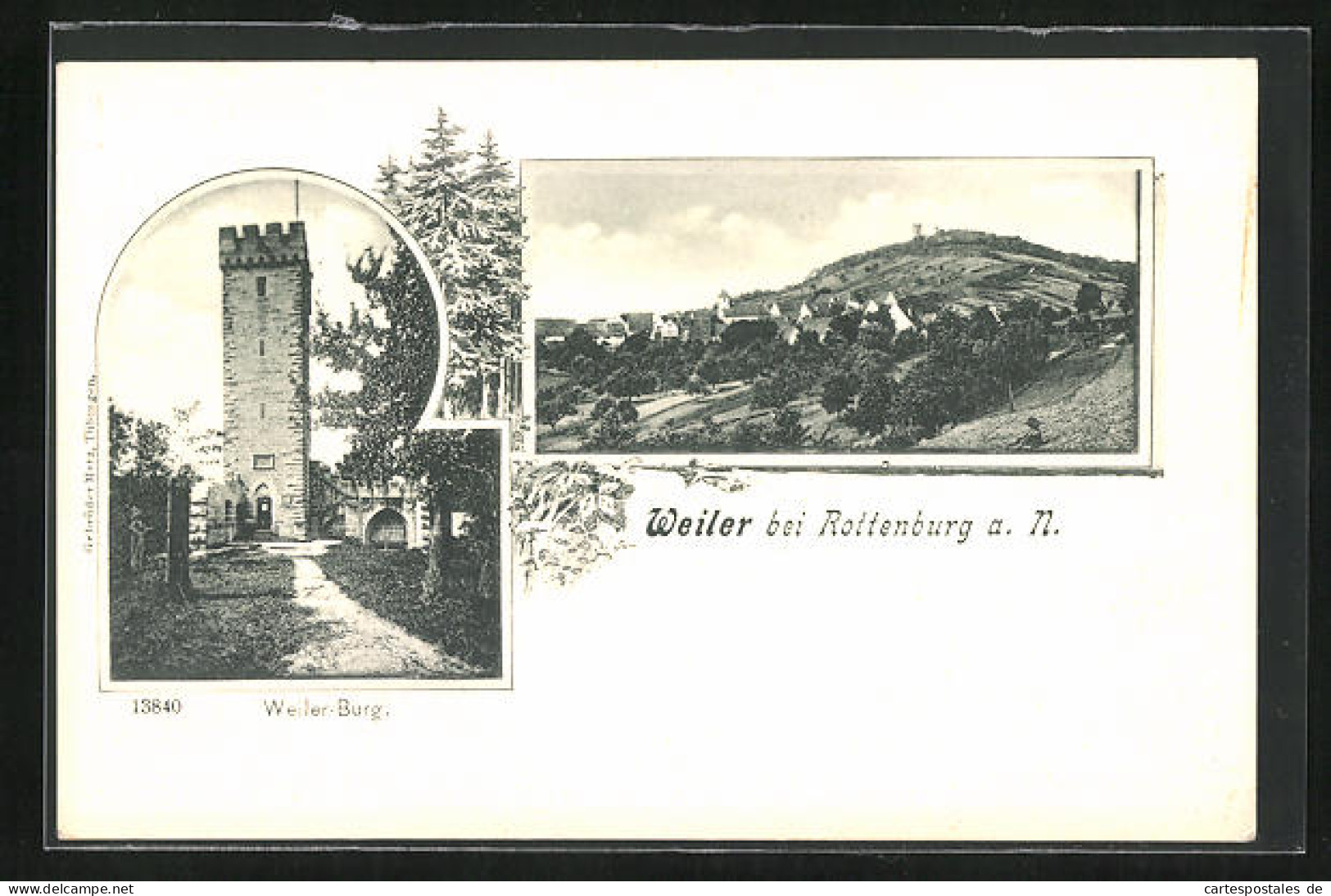 AK Weiler Bei Rottenburg A. N., Weiler Burg, Panorama  - Rottenburg