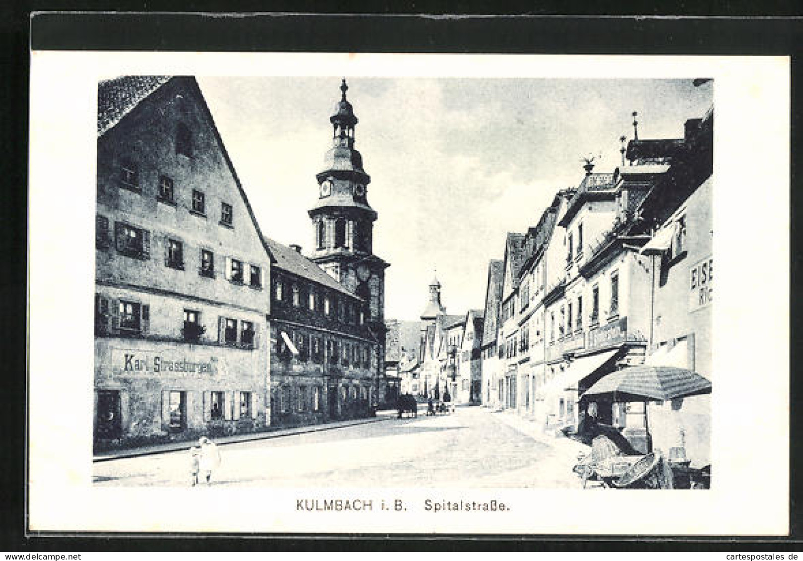 AK Kulmbach I. B., Spitalstrasse Mit Blick Auf Kirchturm  - Kulmbach