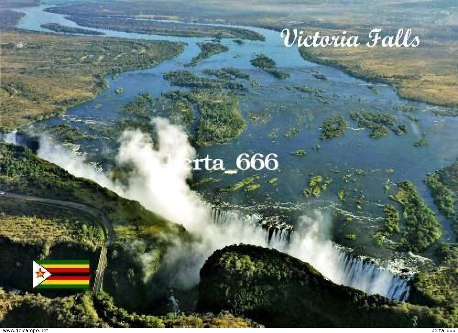 Zimbabwe Victoria Falls Aerial View UNESCO New Postcard - Zimbabwe