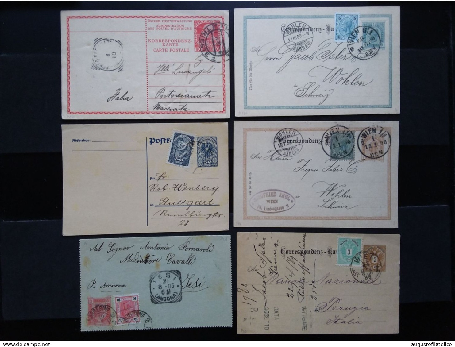 AUSTRIA - 6 Interi Postali Fine '800/inizio '900 - Viaggiati + Spese Postali - Cartes Postales