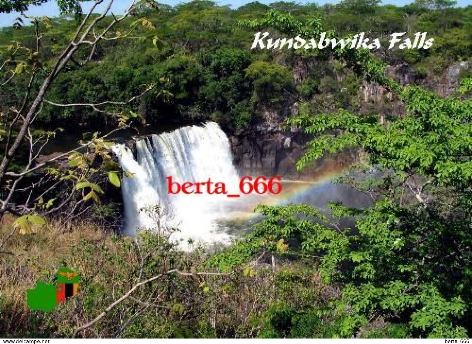 Zambia Kundabwika Falls New Postcard - Zambie