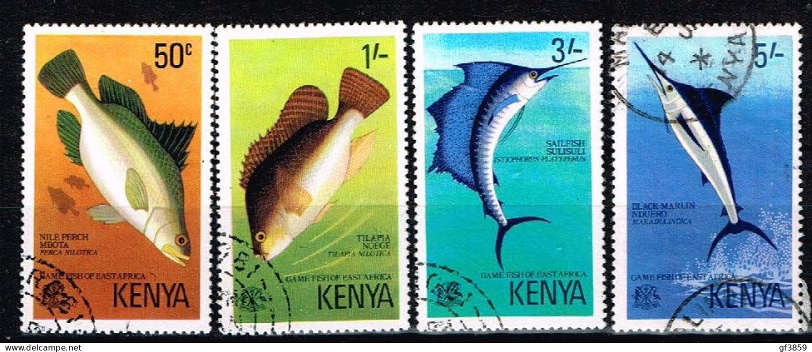 KENYA / Oblitérés/Used / 1977 - Poissons / Pèche - Kenya (1963-...)