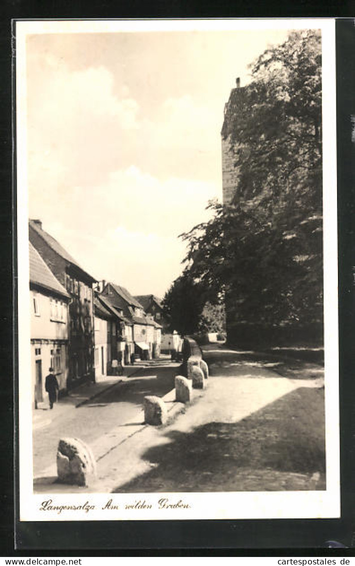 AK Langensalza, Strasse Am Milden Graben  - Bad Langensalza